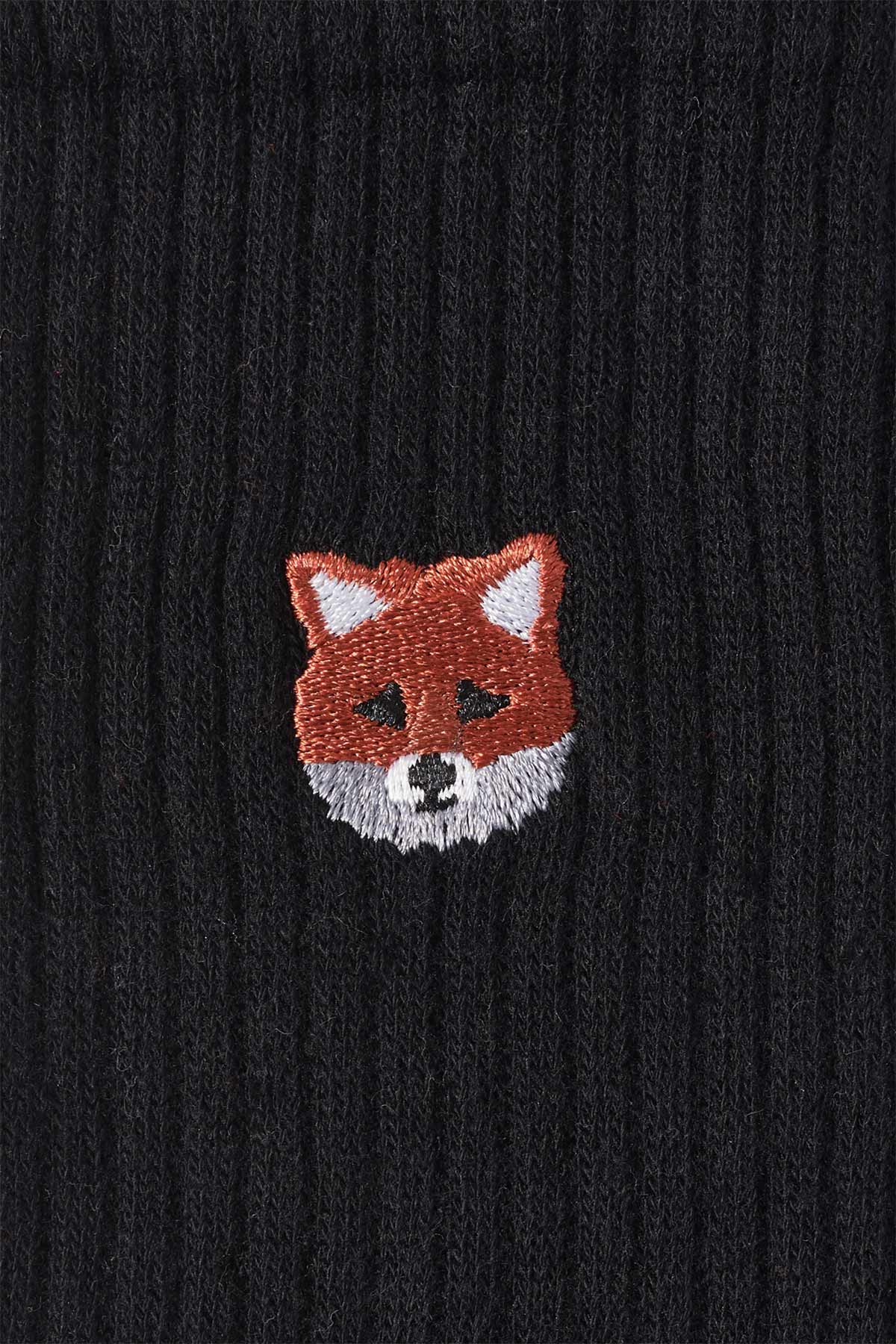 Red Fox Towel Socks - Black