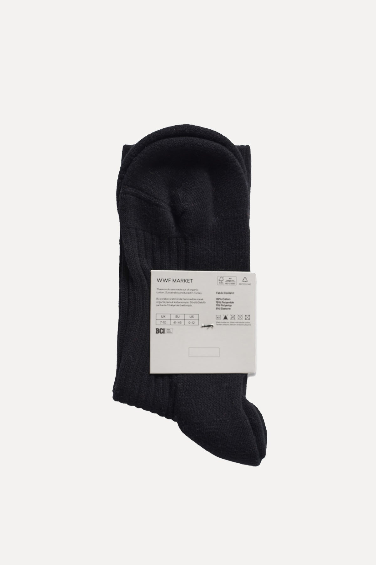 Red Fox Towel Socks - Black