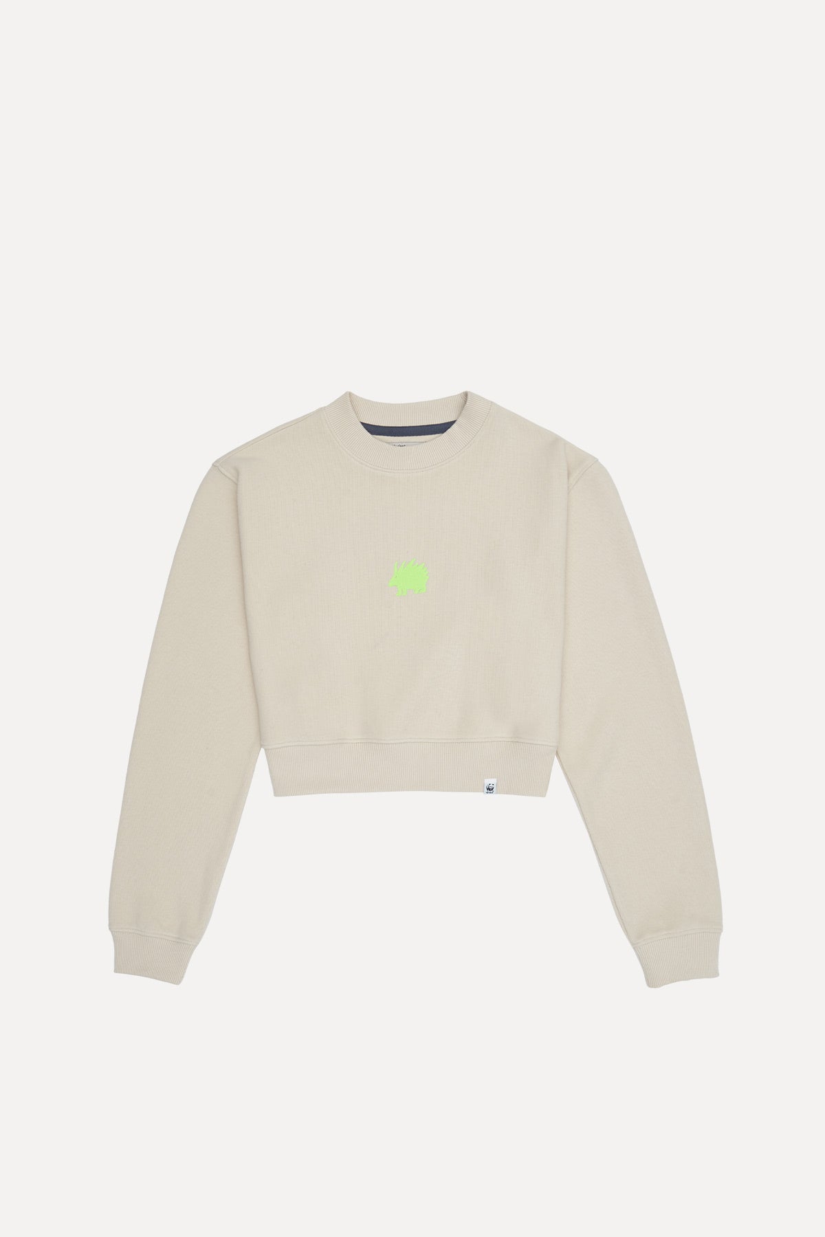 Lar Porcupine Crop Sweatshirt - Parchment Beige