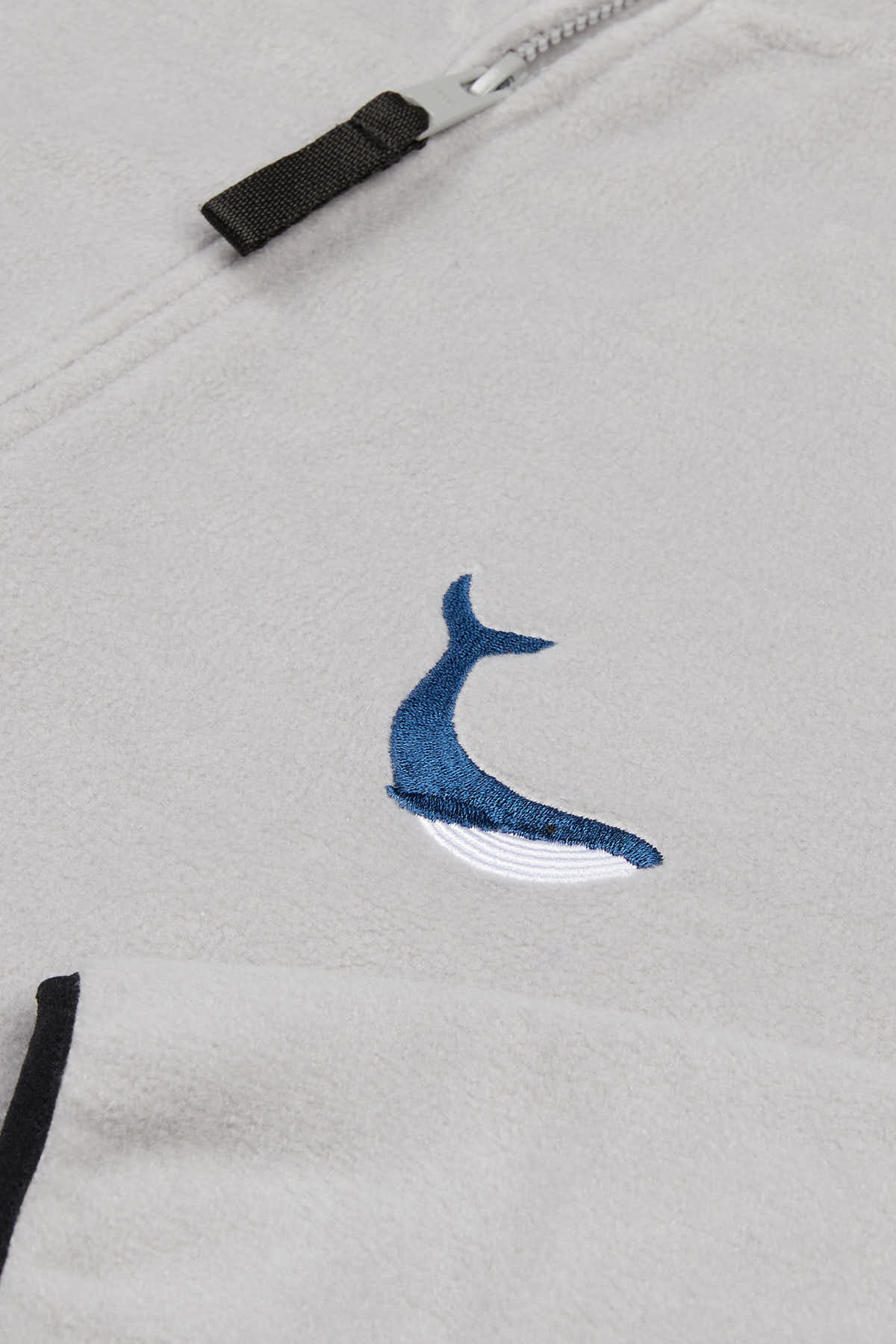 Whale Crop Fleece - Gray