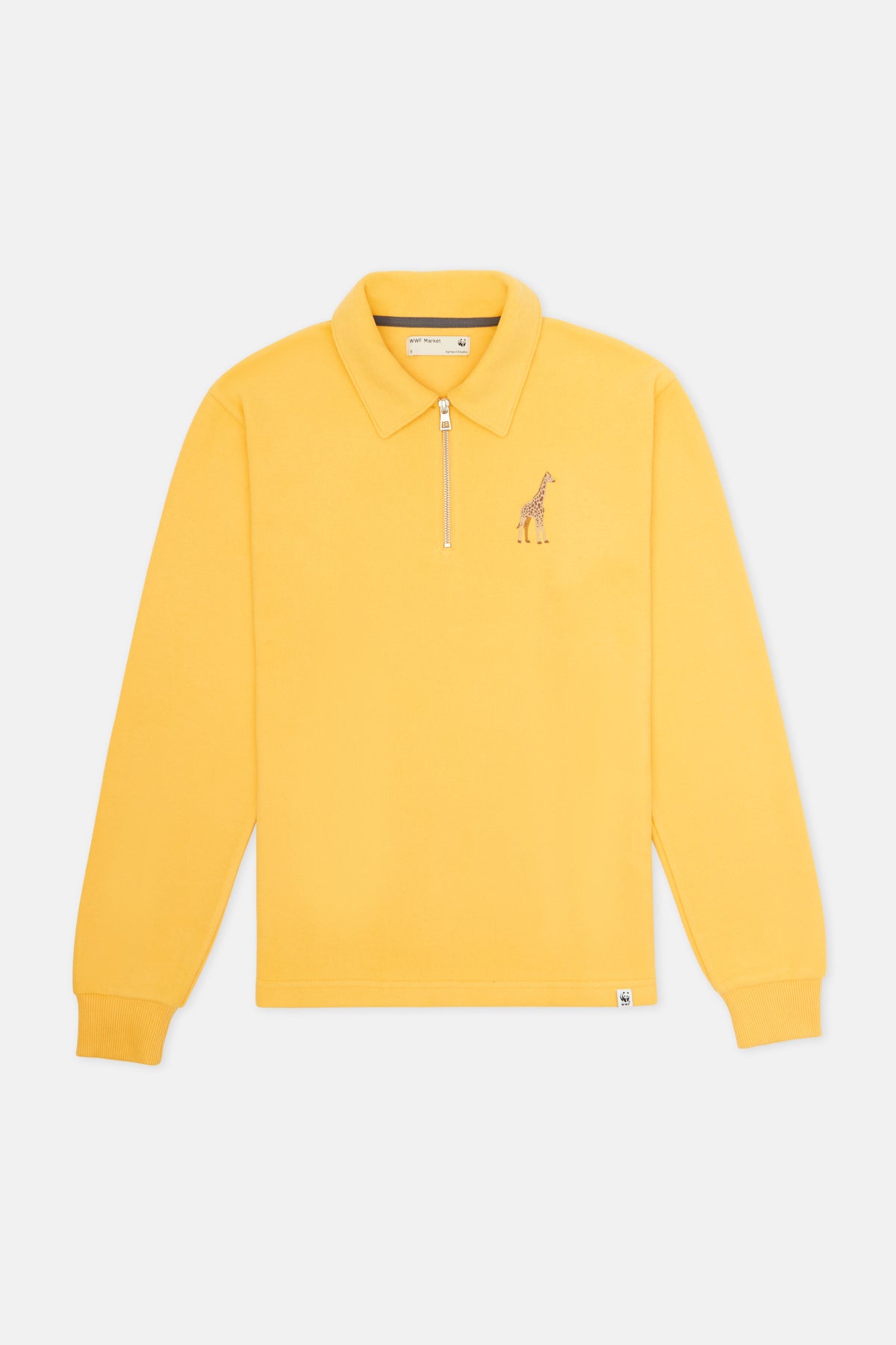 Giraffe Polo Neck Sweatshirt - Yellow