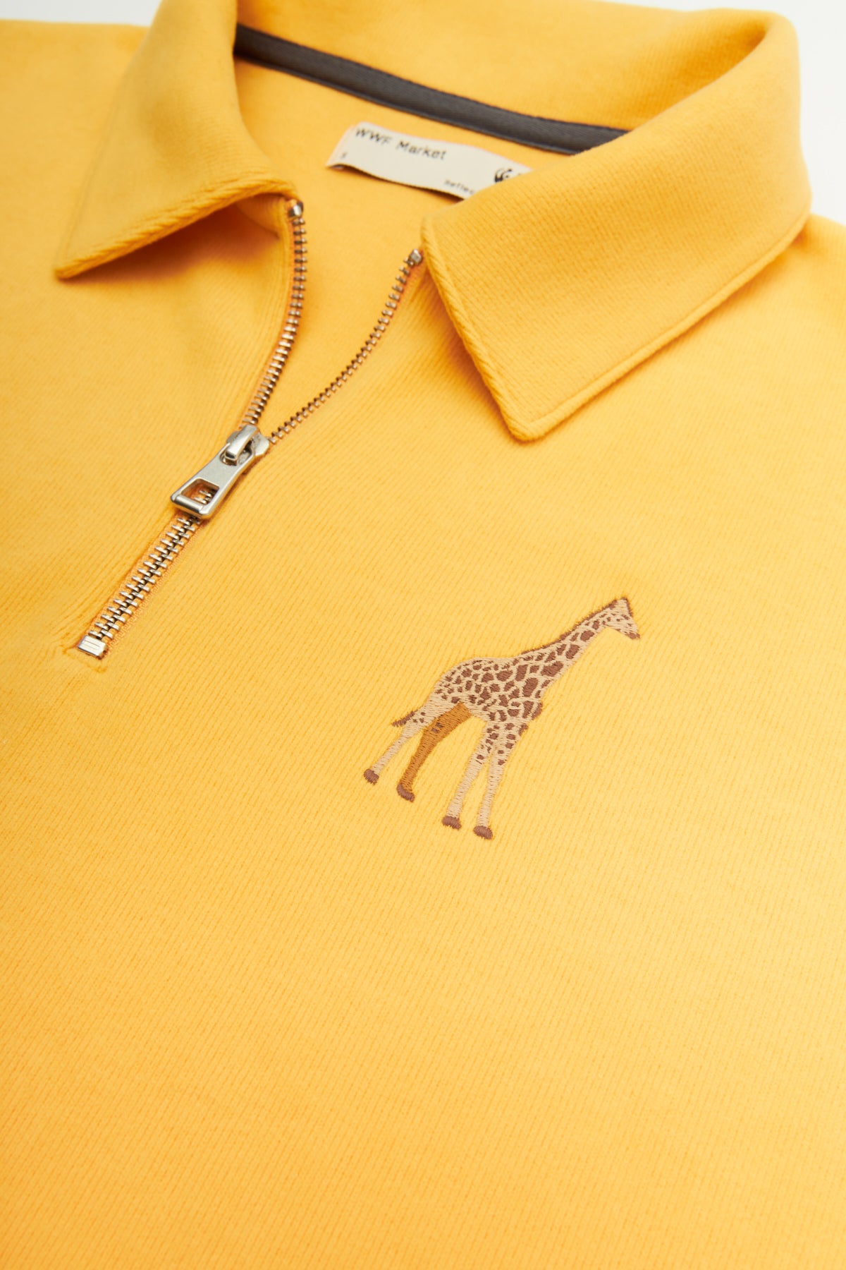 Giraffe Polo Neck Sweatshirt - Yellow
