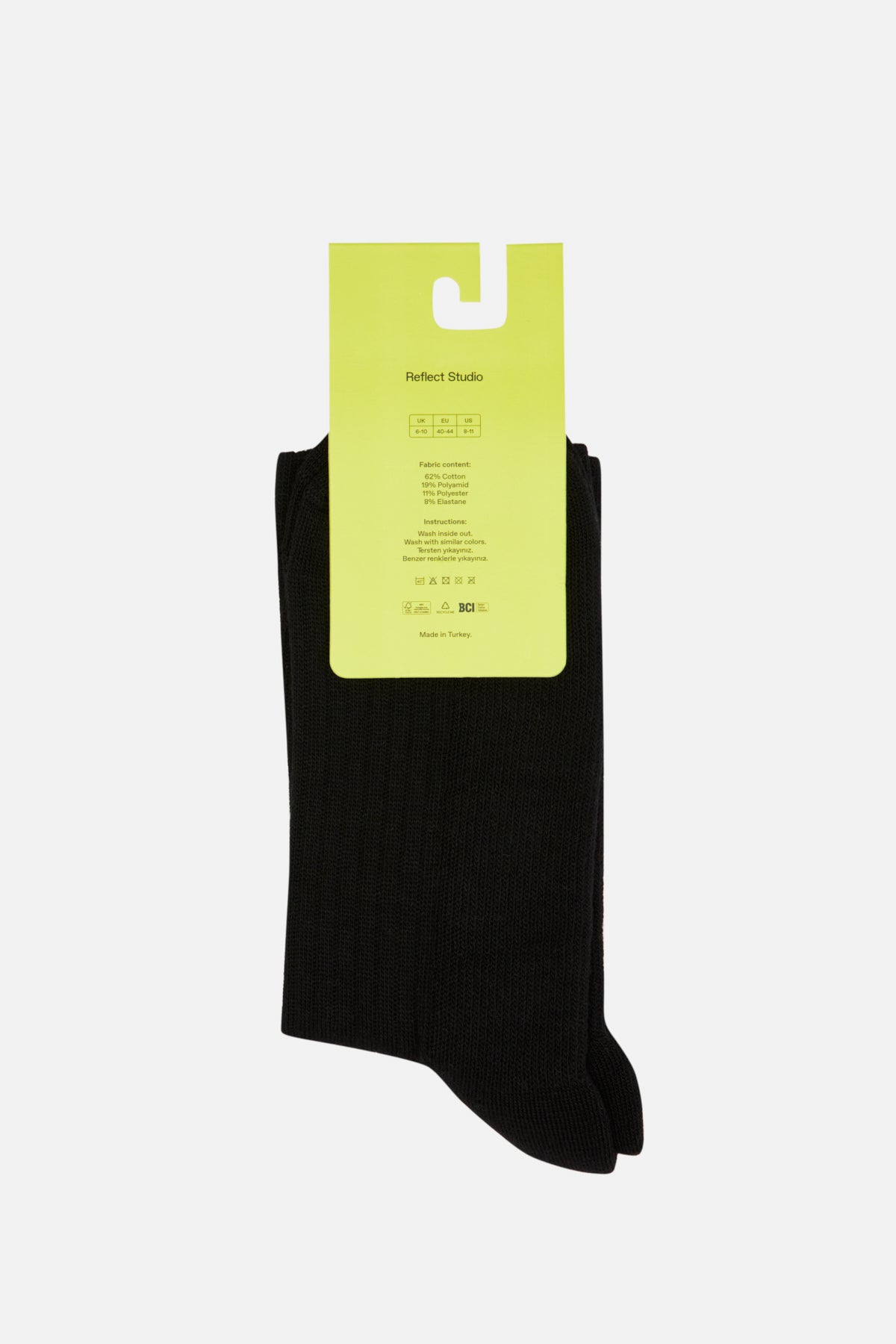 Panda Towel Socks - Black