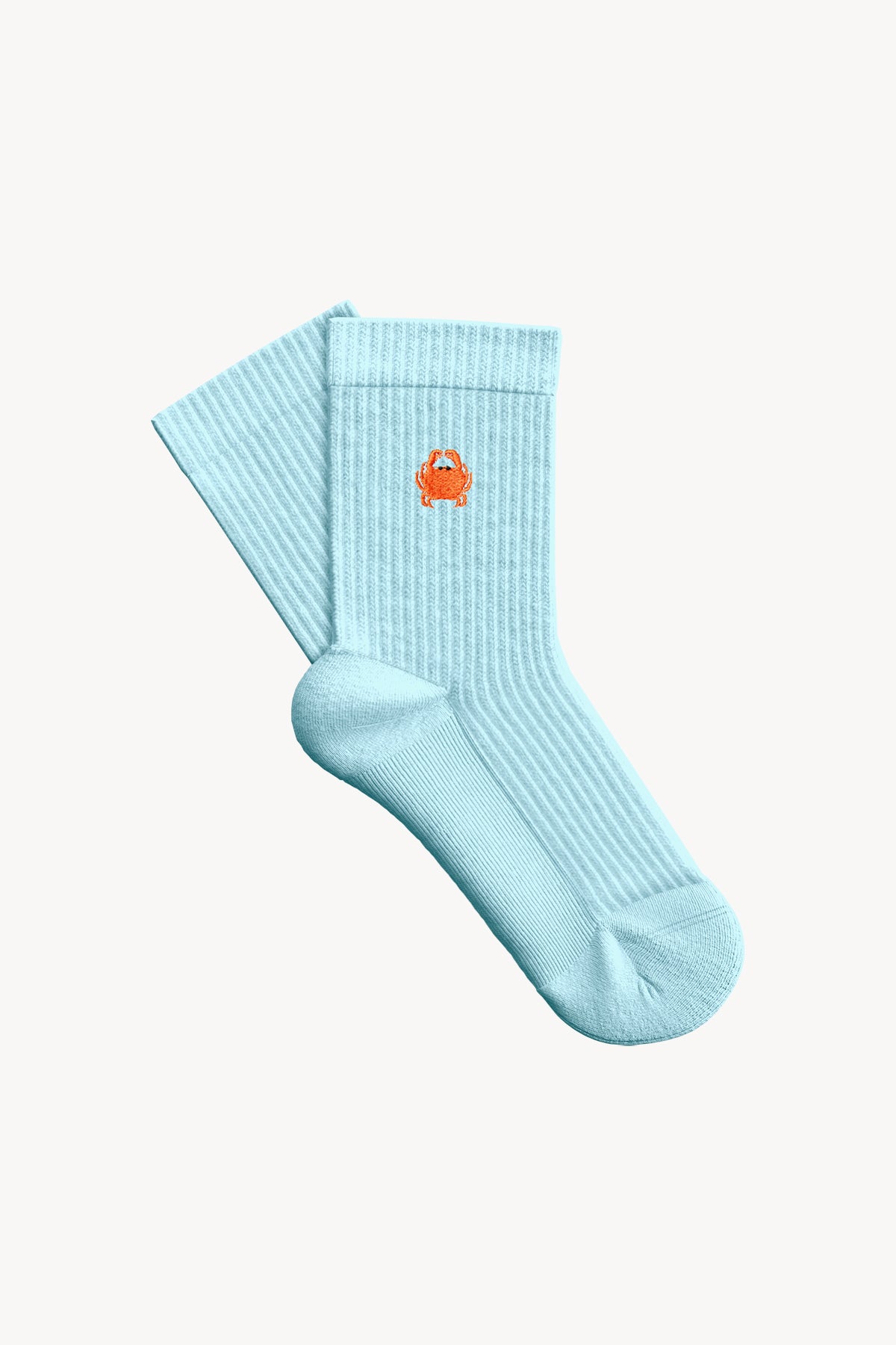 Crab Towel Sock - Light Blue