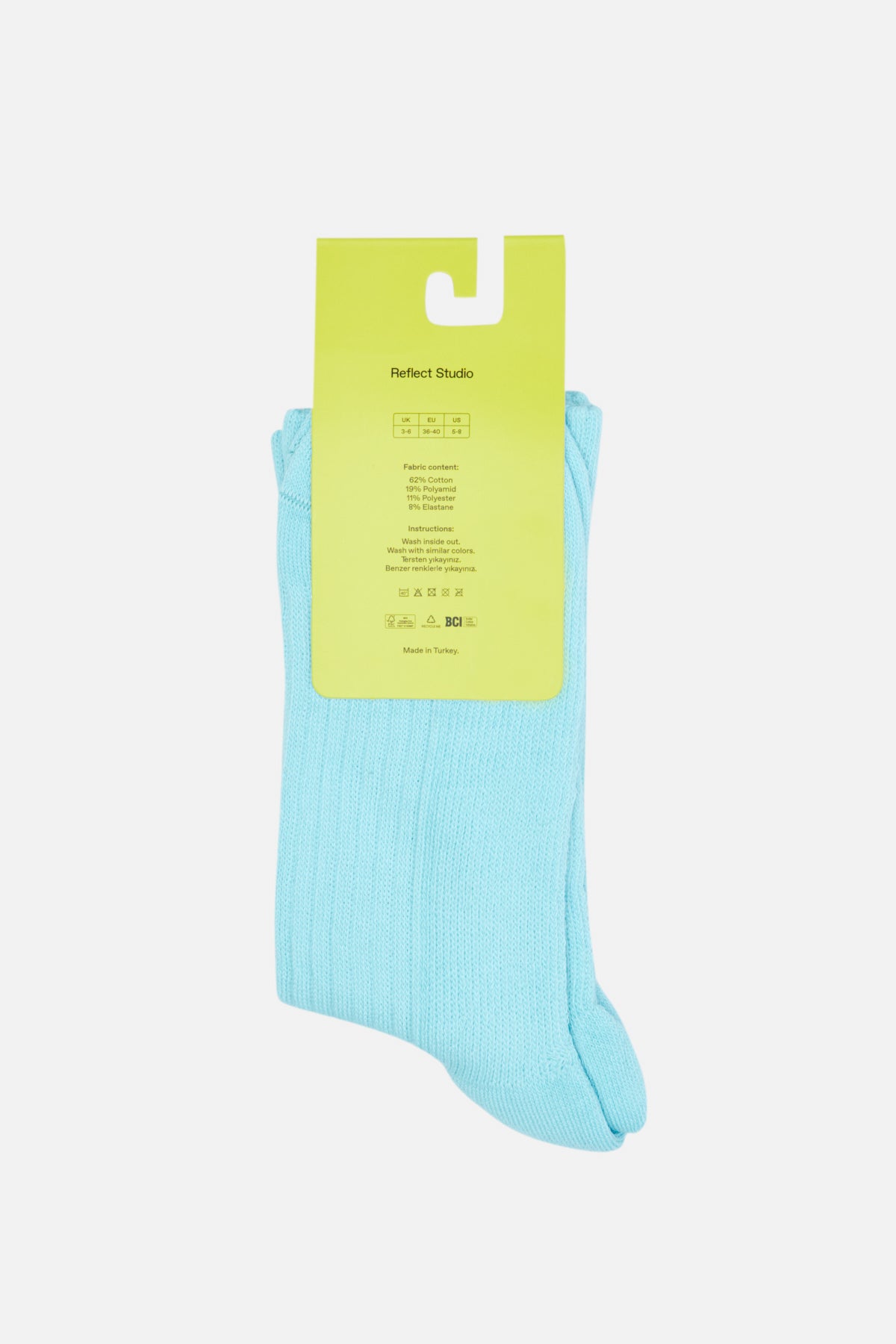 Crab Towel Sock - Light Blue