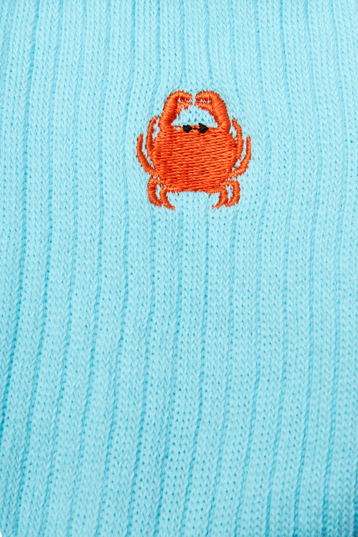 Crab Towel Sock - Light Blue