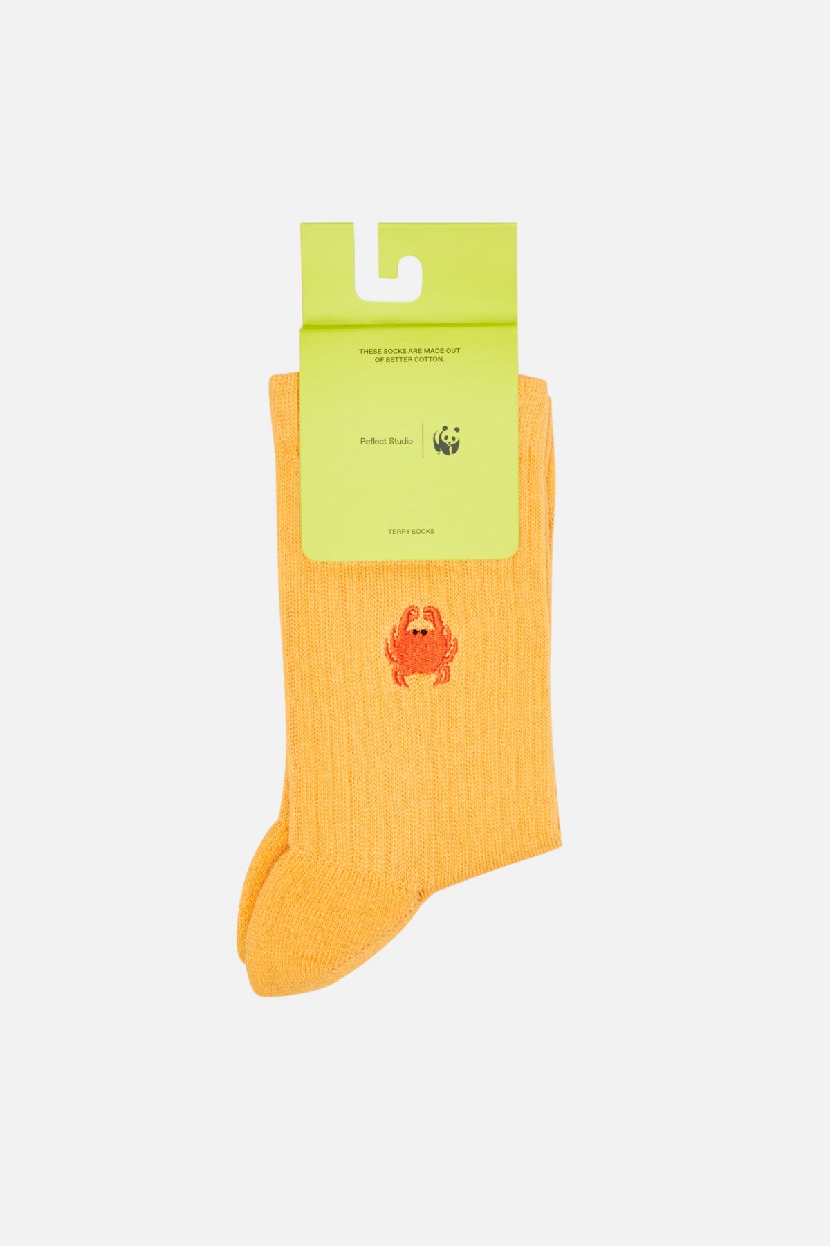Crab Towel Socks - Orange