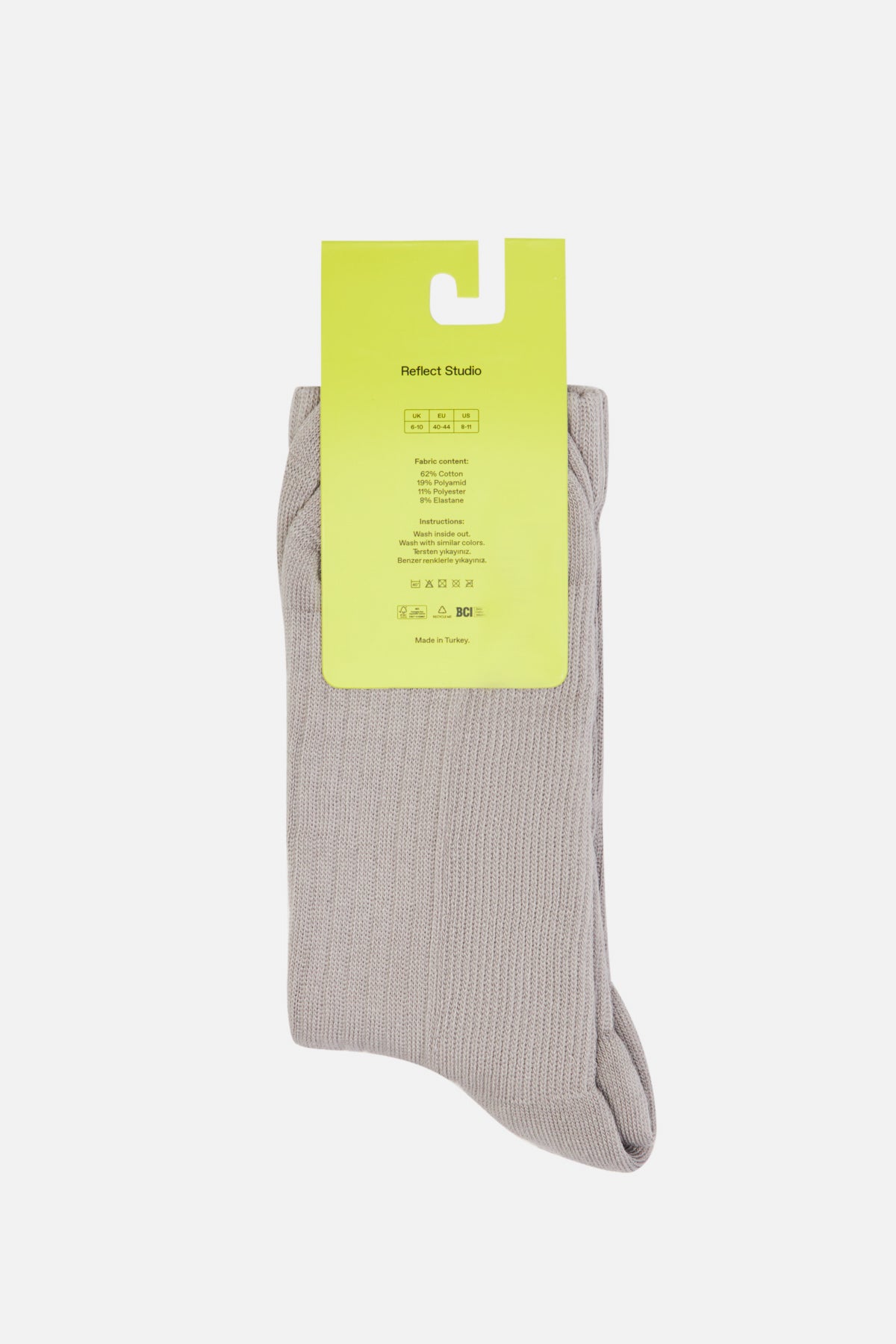 Coral Snake Towel Socks - Light Gray
