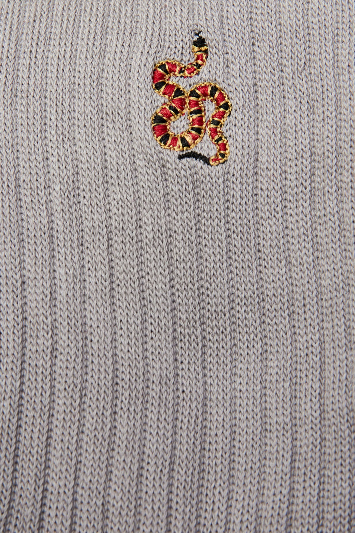 Coral Snake Towel Socks - Light Gray