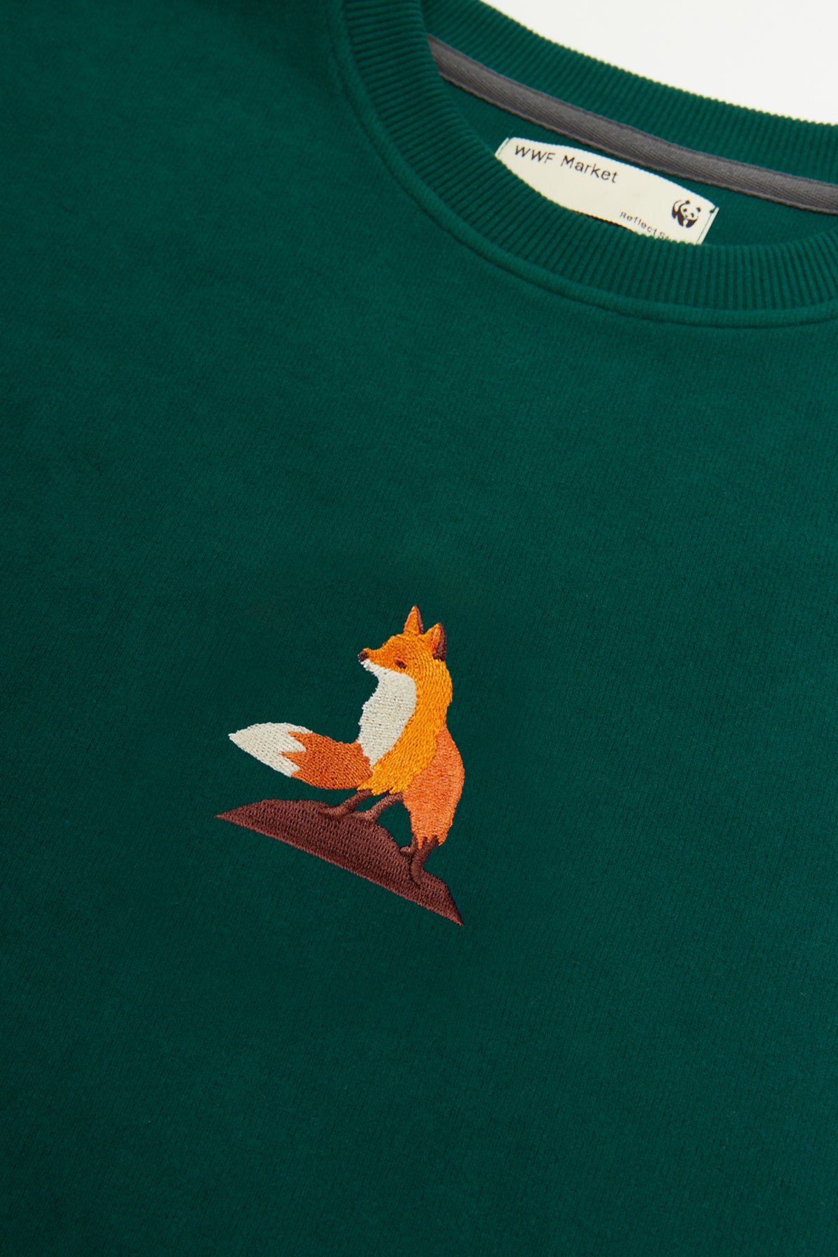 Red Fox Sweatshirt - Dark Green