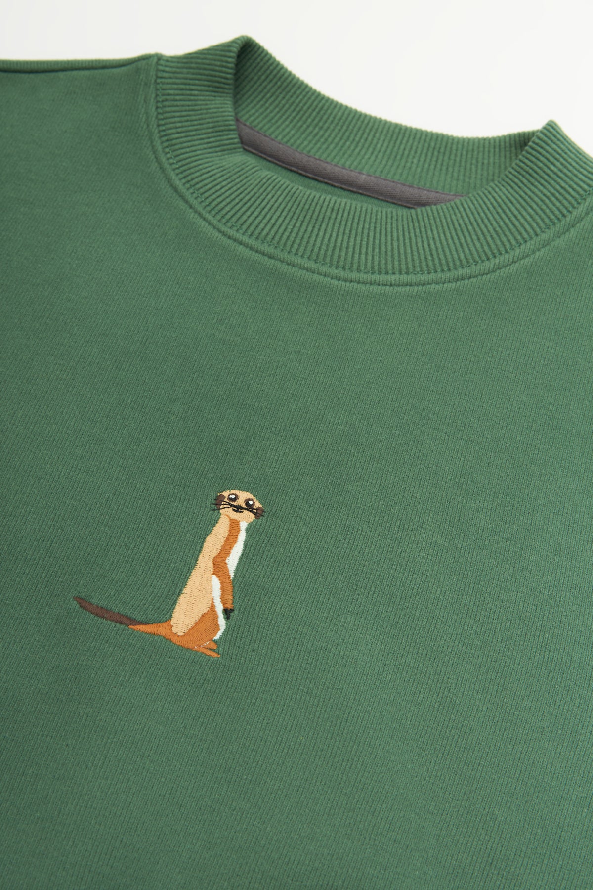 Meerkat Crop Sweatshirt - Green