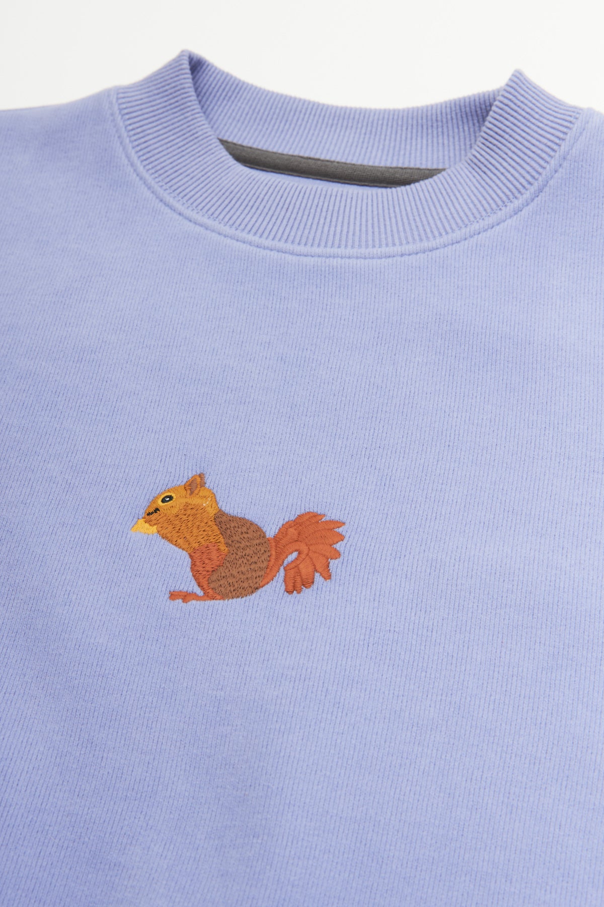 Squirrel Crop Sweatshirt - Lilac
