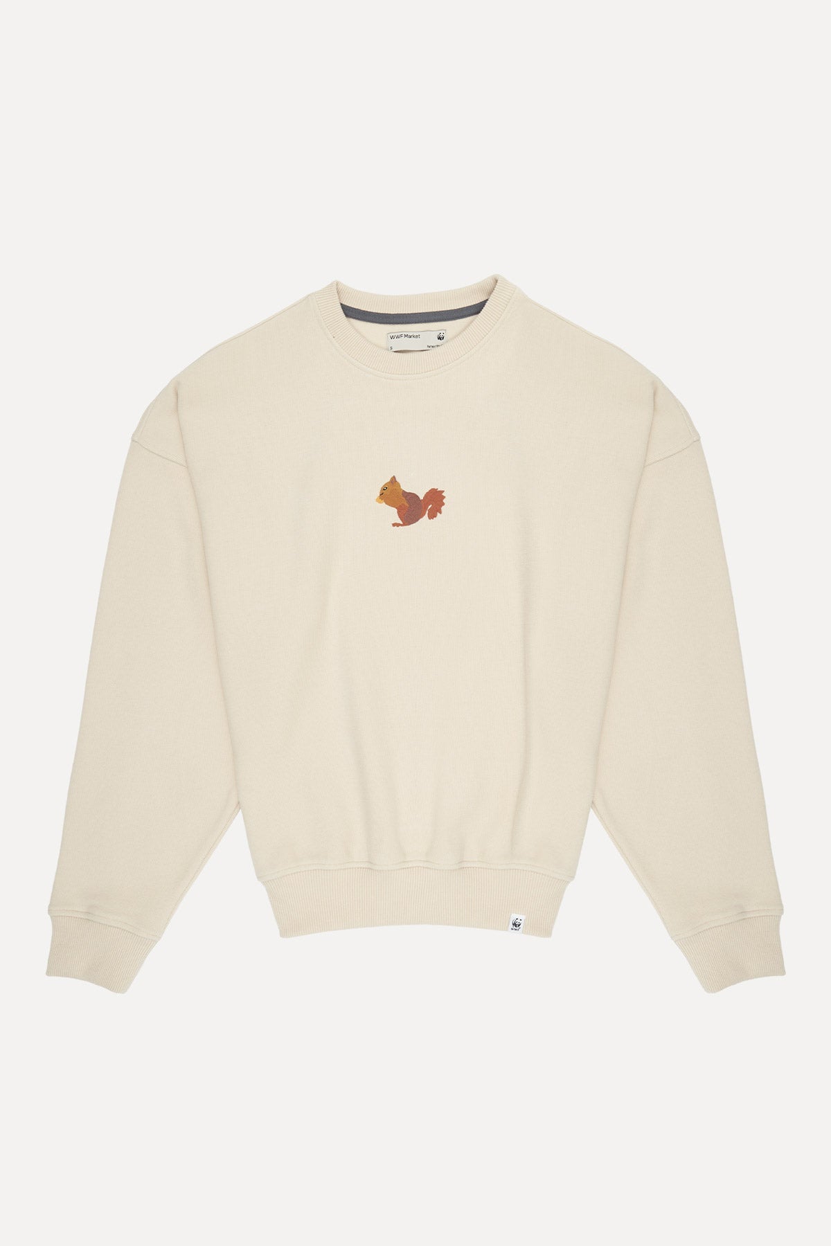 Squirrel Sweatshirt - Parchment Beige