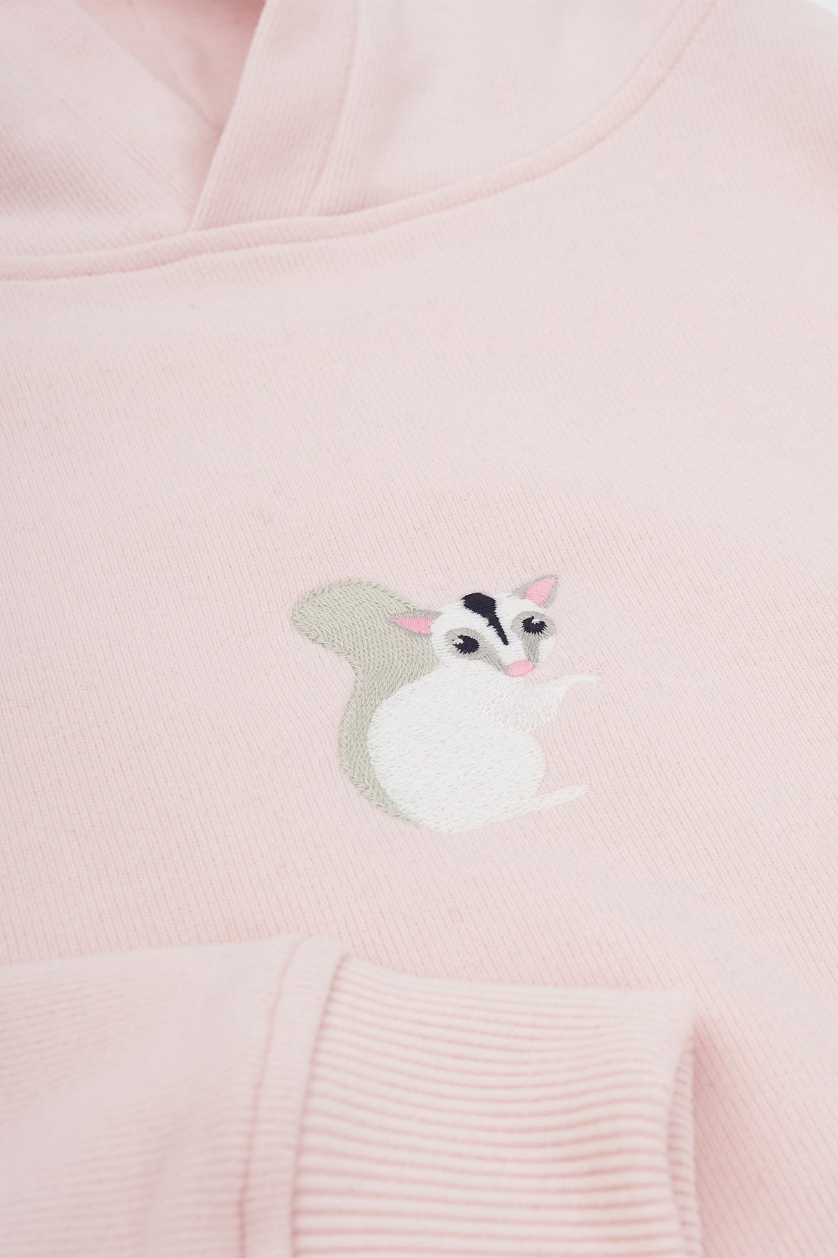 Sugar Glider Hoodie - Light Pink