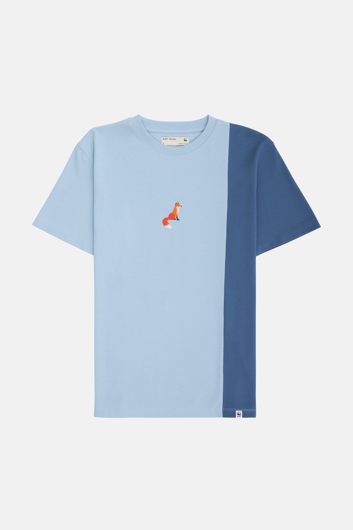 Red Fox Colorblock T-Shirt - Light Blue