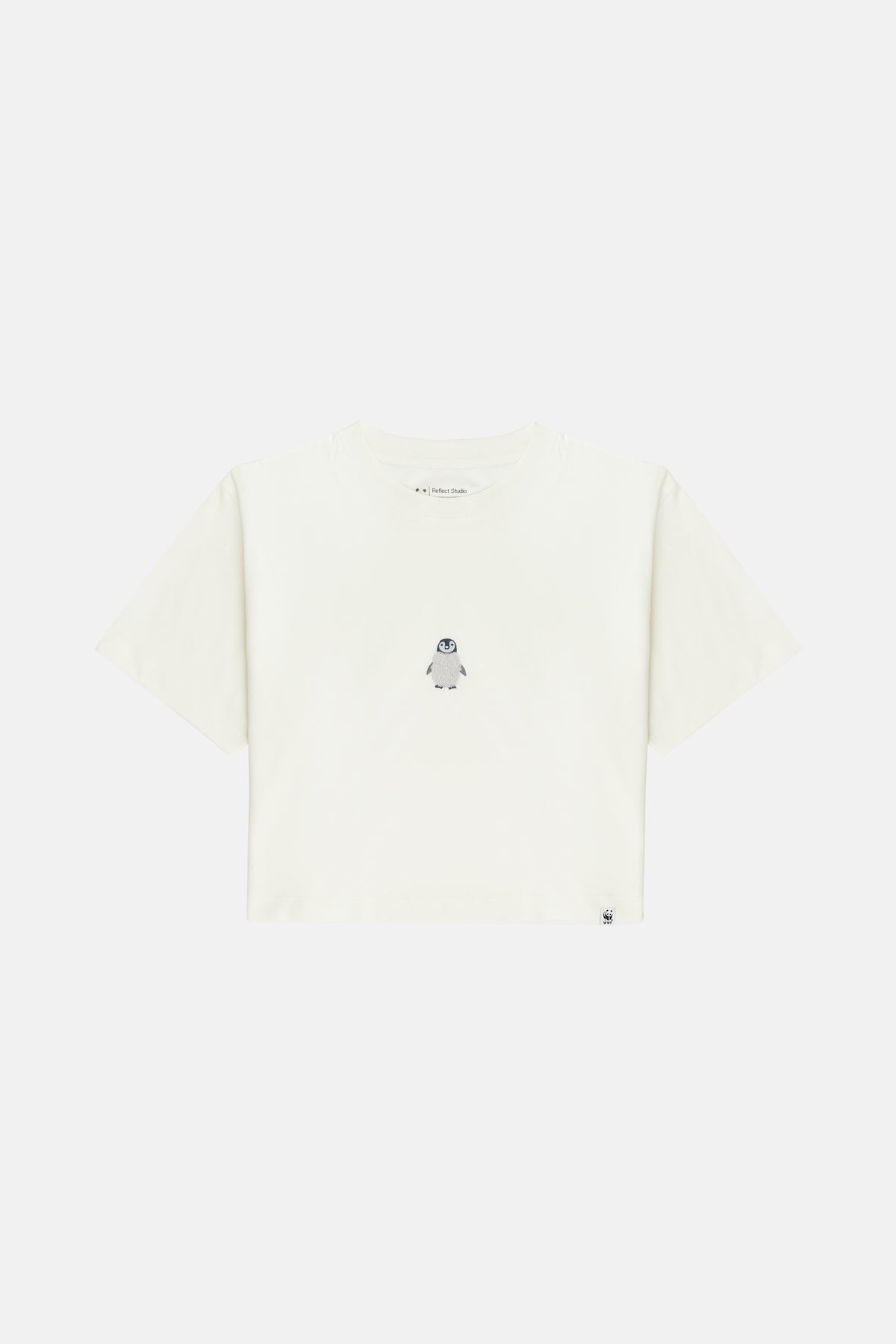 Baby Emperor Penguin Crop T-shirt - White