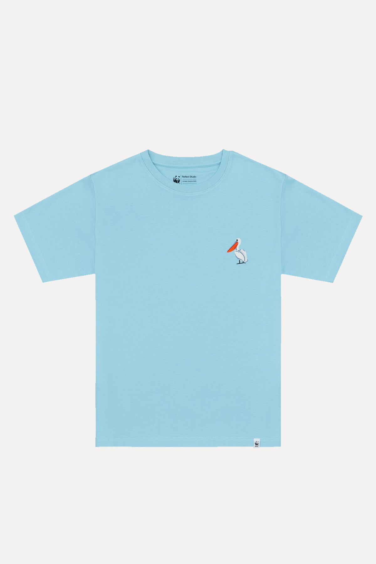Dalmatian Pelican T-Shirt - Mint Blue
