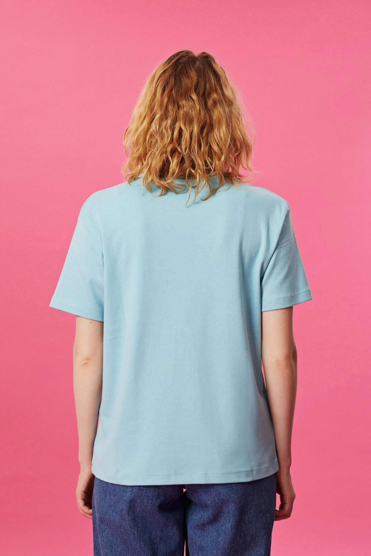 Dalmatian Pelican T-Shirt - Mint Blue