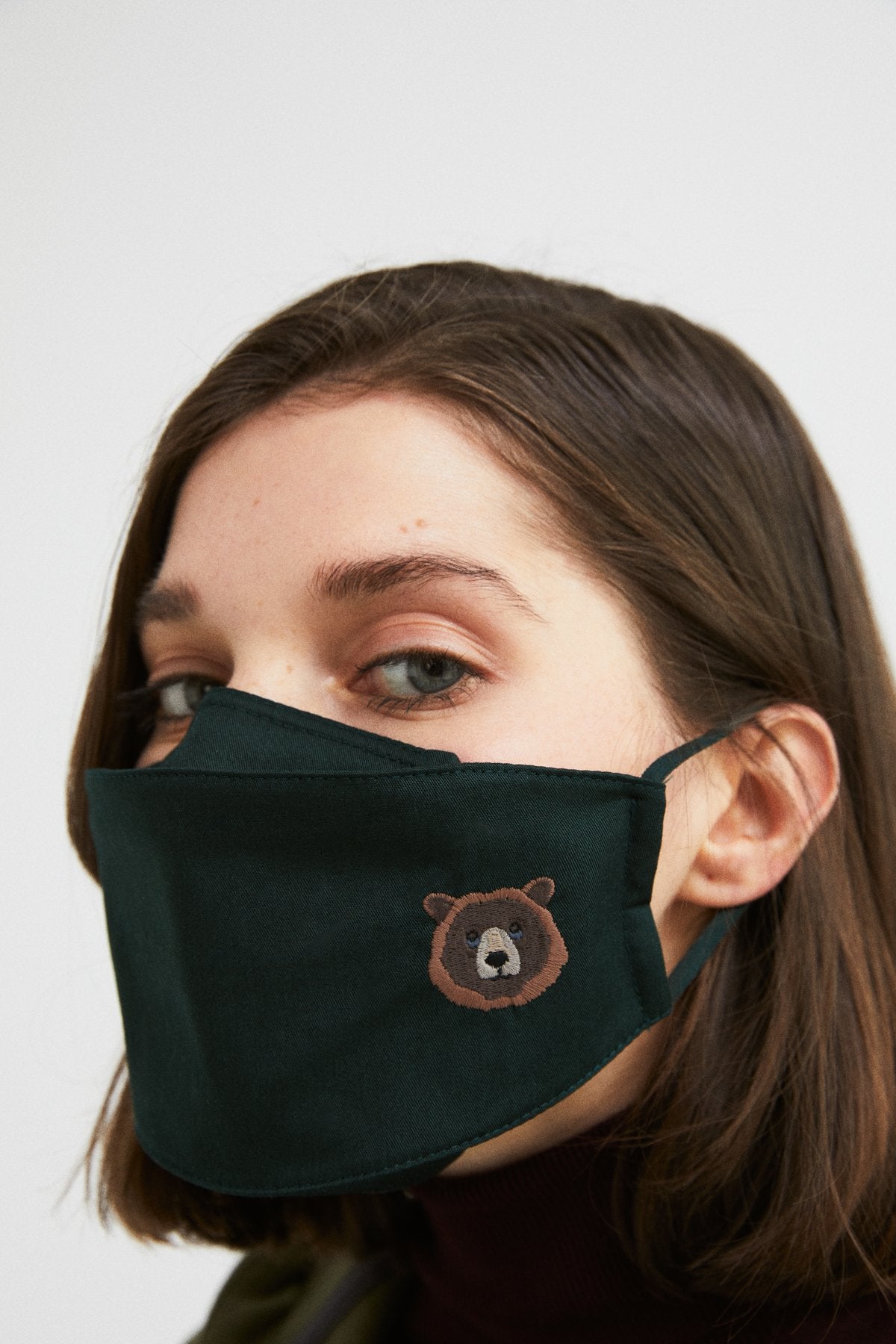 Grizzly Bear Mask - Green