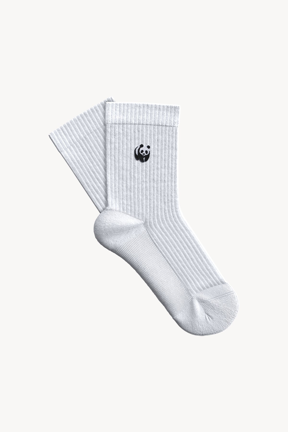 WWF Logo Towel Socks - White