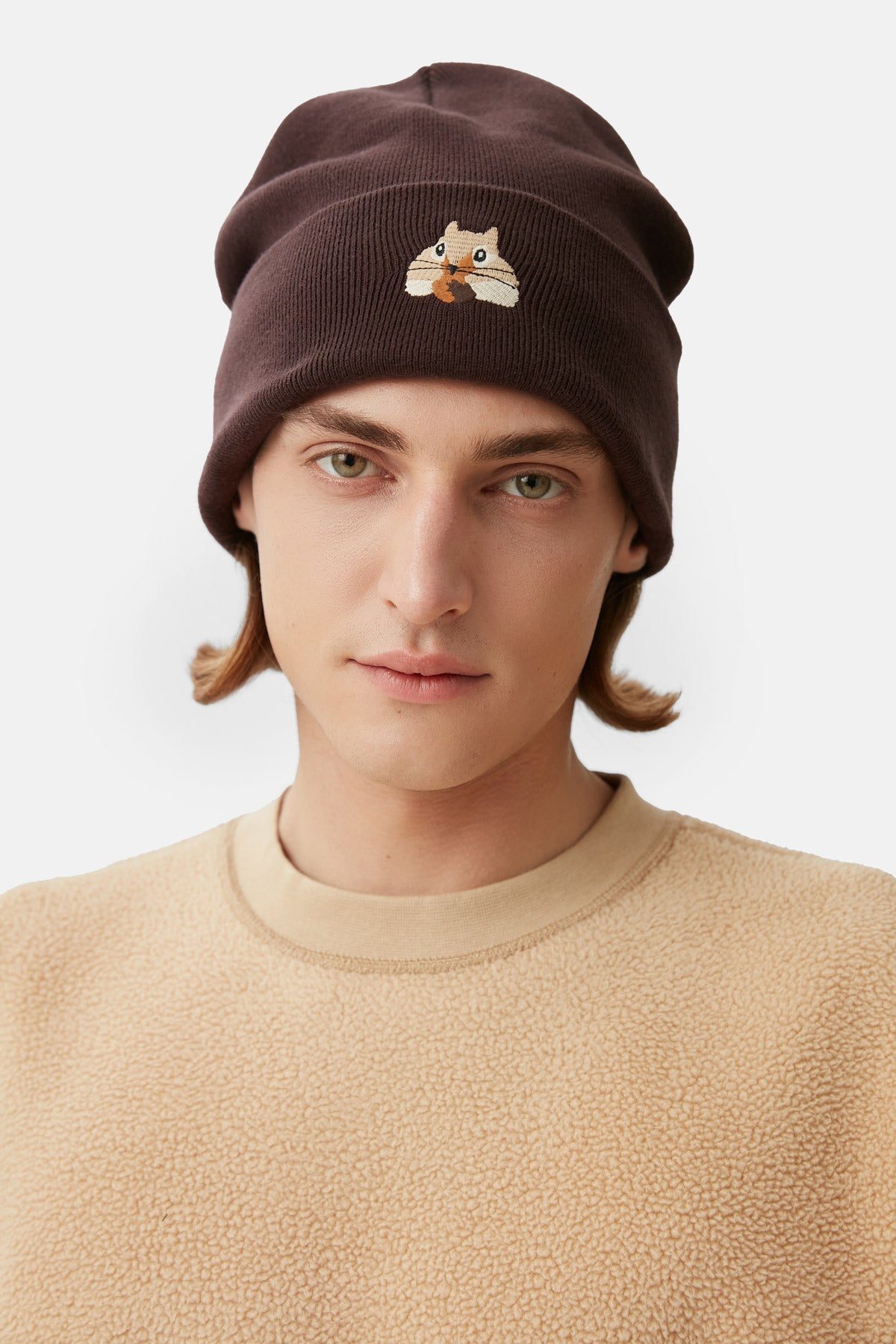 Squirrel Beanie - Dark Brown