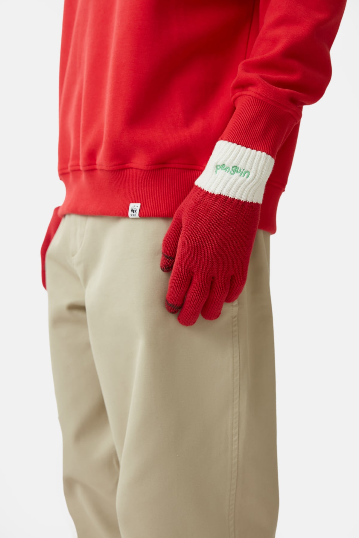 Emparor Penguin Gloves - Red