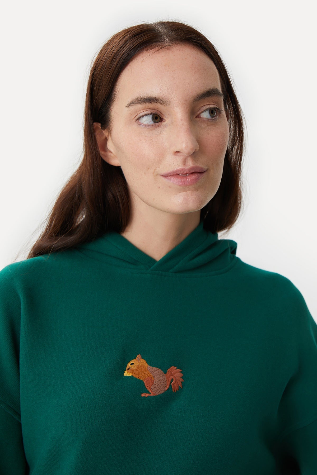 Squirrel Hoodie - Nefti Green