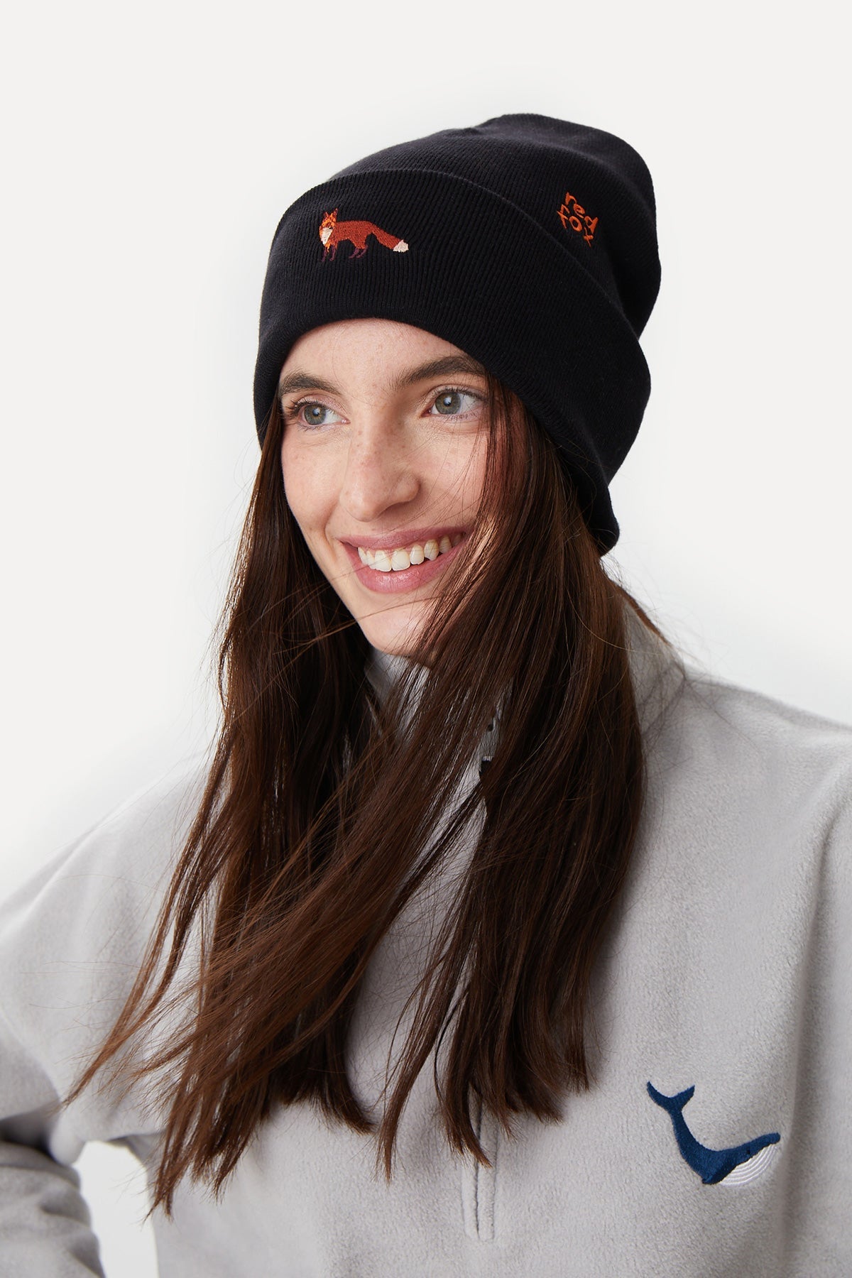 Red Fox Beanie - Black
