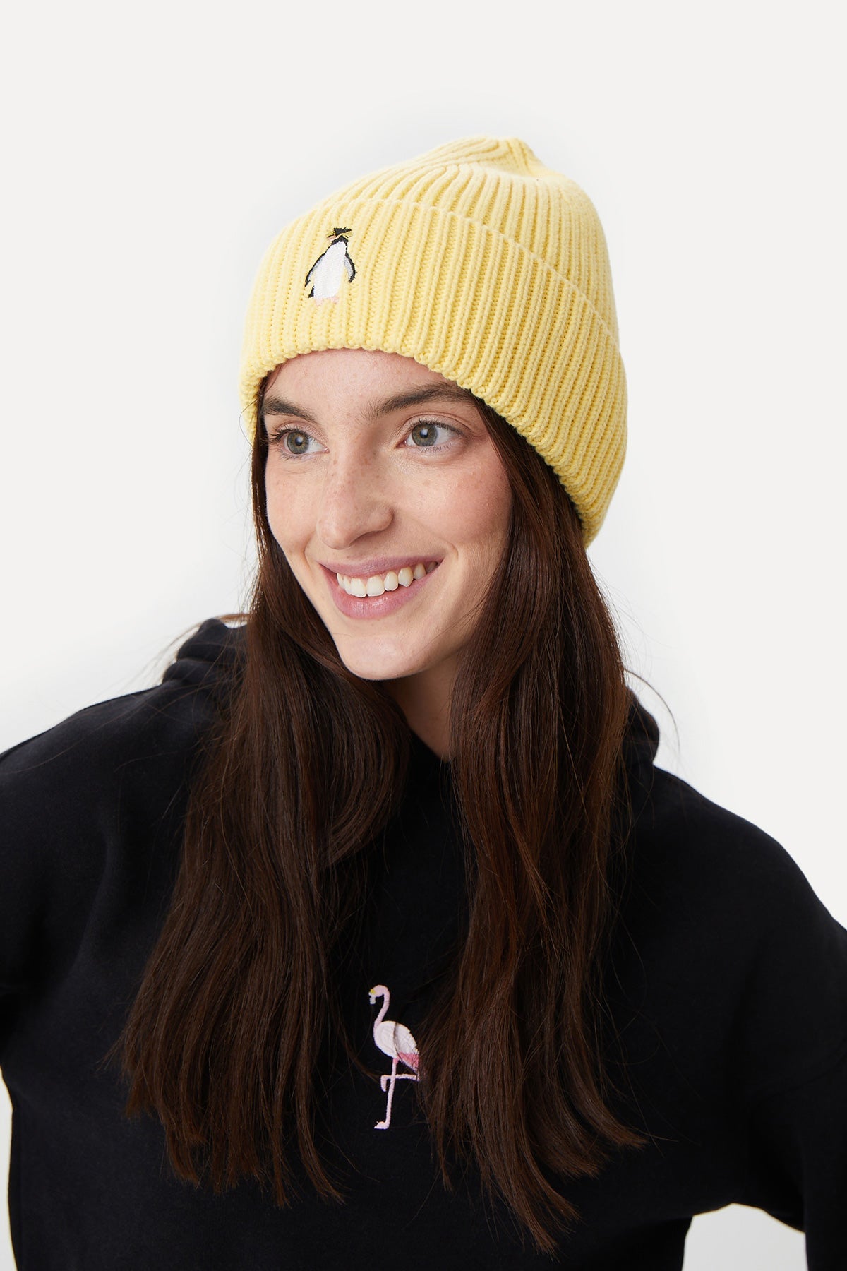Southern Rockhopper Penguin Beanie - Yellow