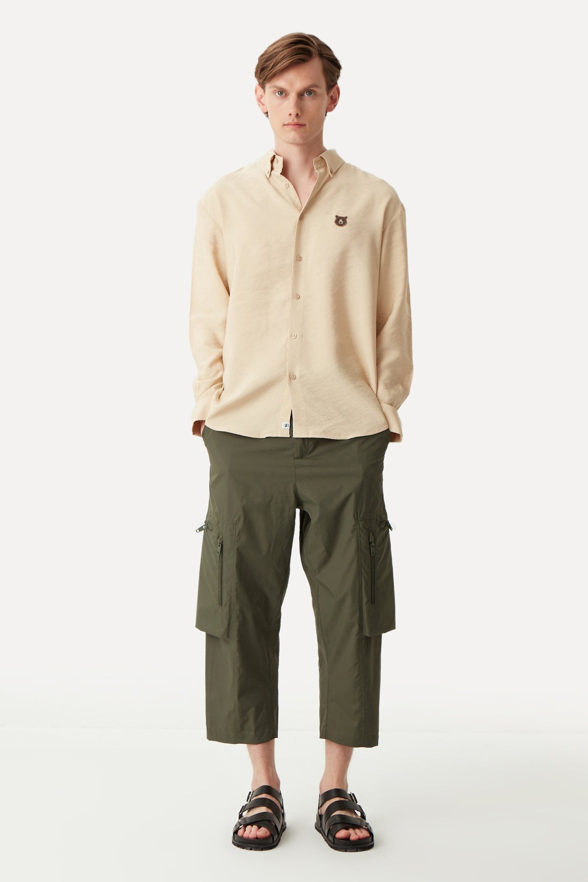 Grizzly Bear Long Sleeve (TENCEL™) Shirt - Beige