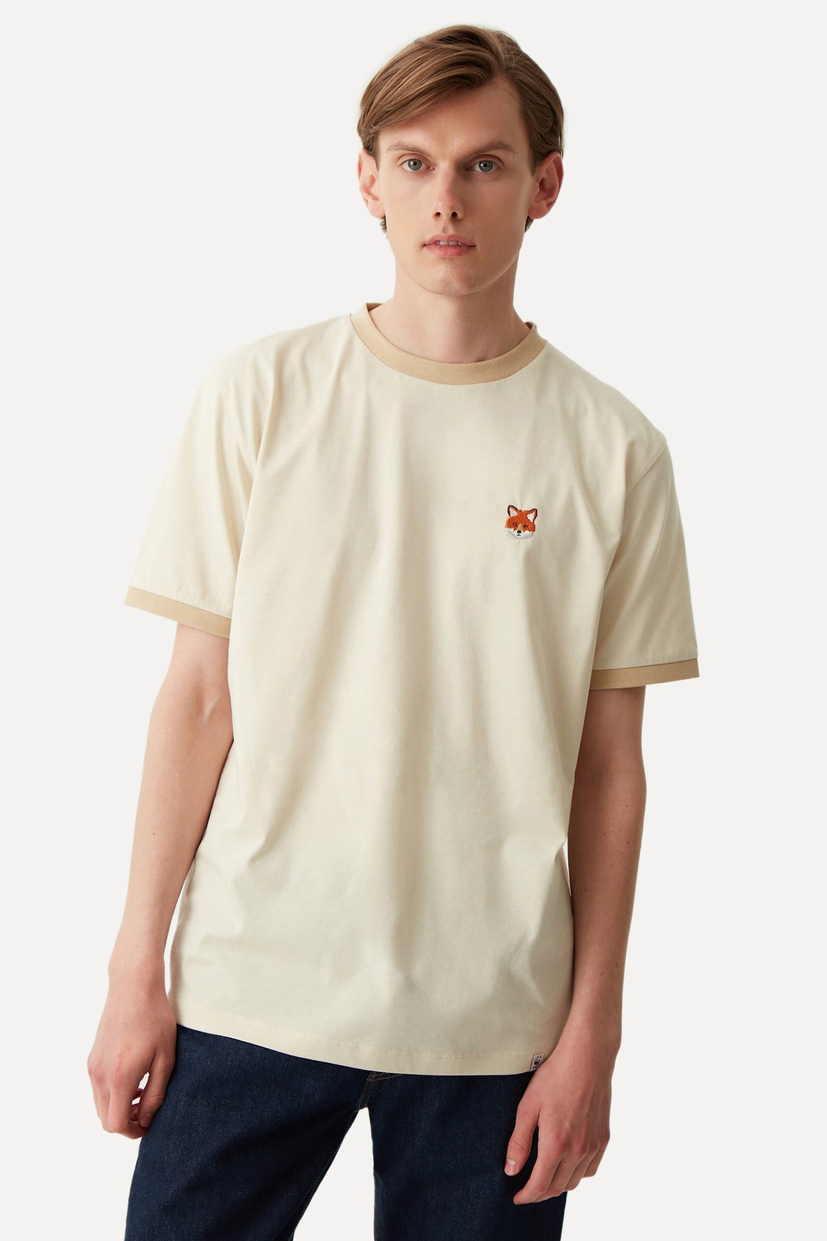 Red Fox T-Shirt - Parchment Beige