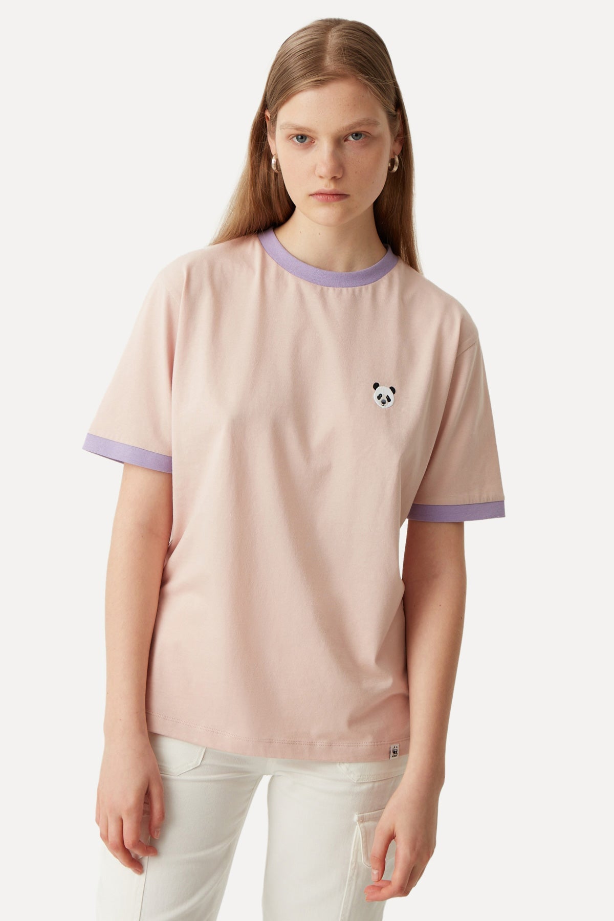 Panda T-Shirt - Salmon Pink