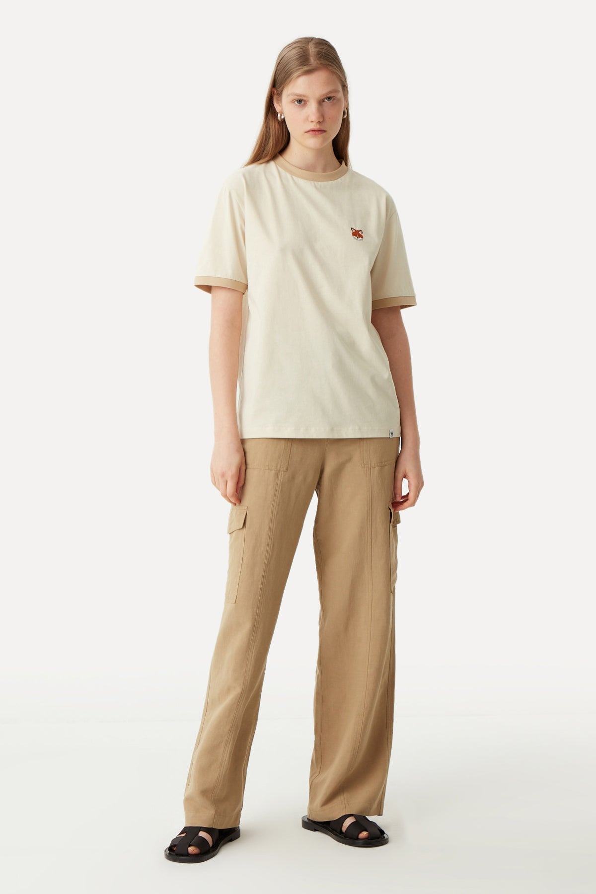 Red Fox T-Shirt - Parchment Beige