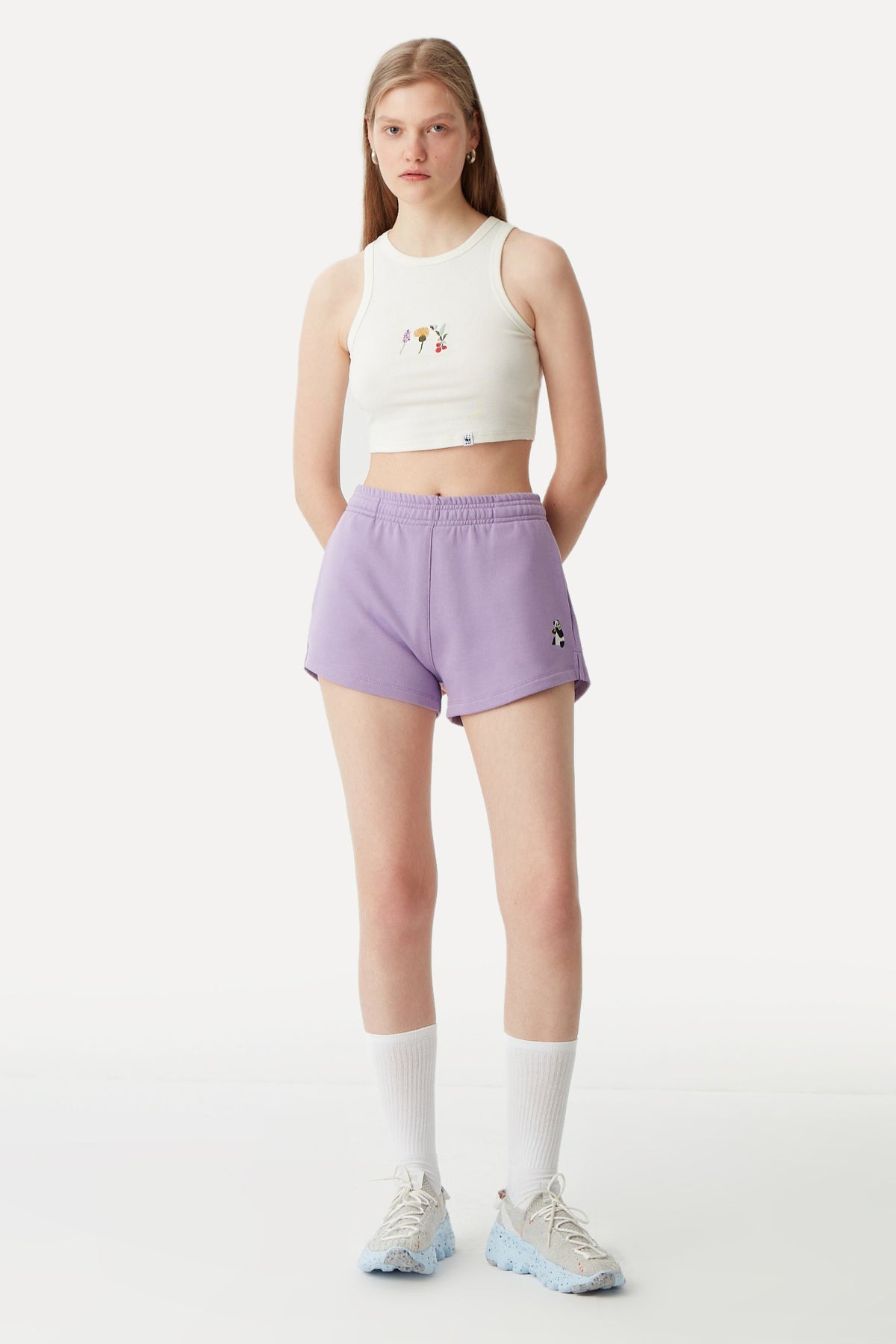 Giant Panda Women's Shorts - Lilac