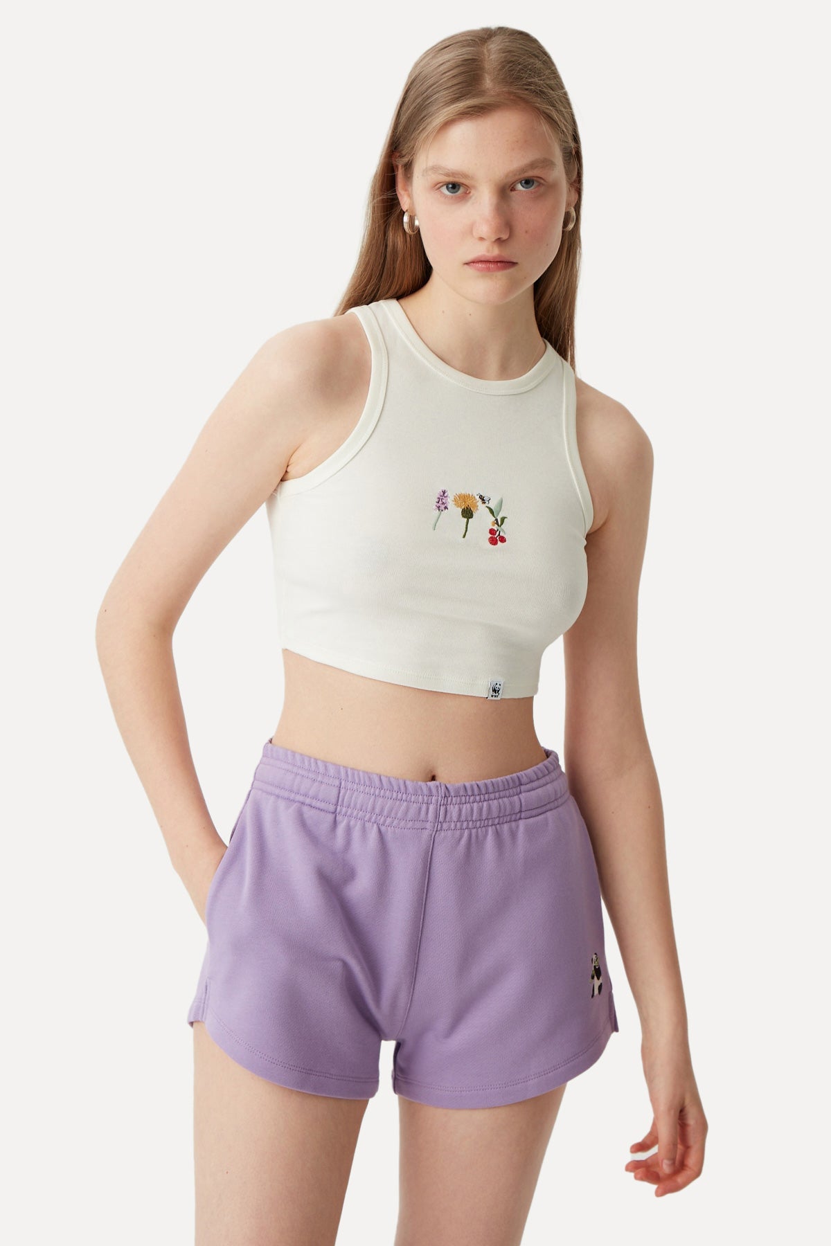 Giant Panda Women's Shorts - Lilac