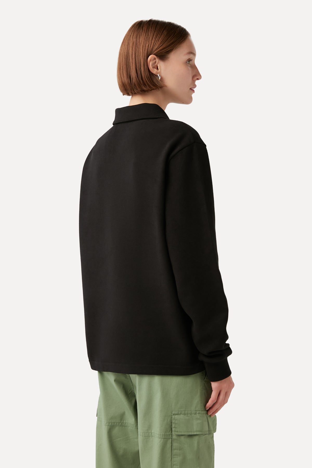Emperor Penguin Polo Neck Sweatshirt - Black