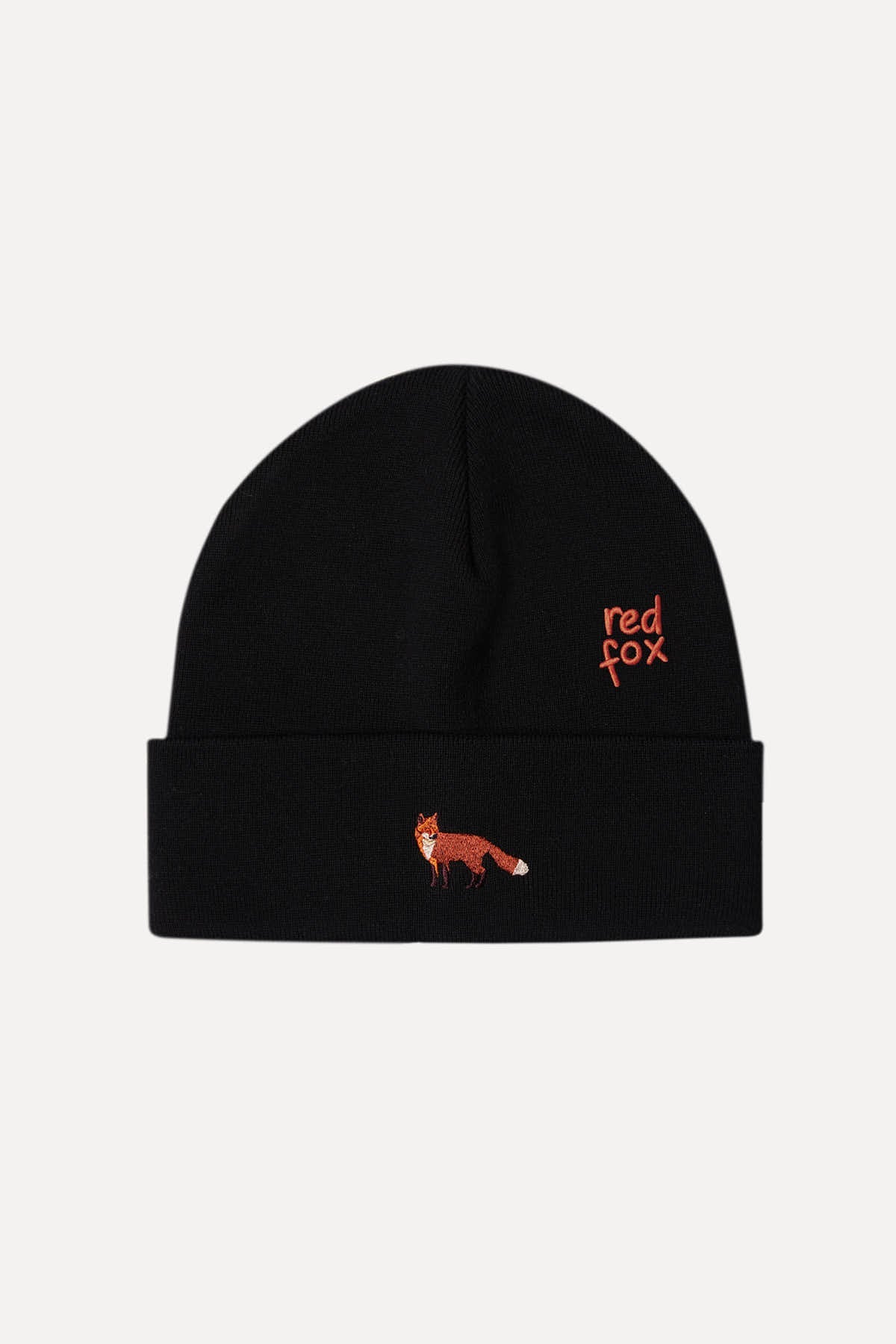 Red Fox Beanie - Black