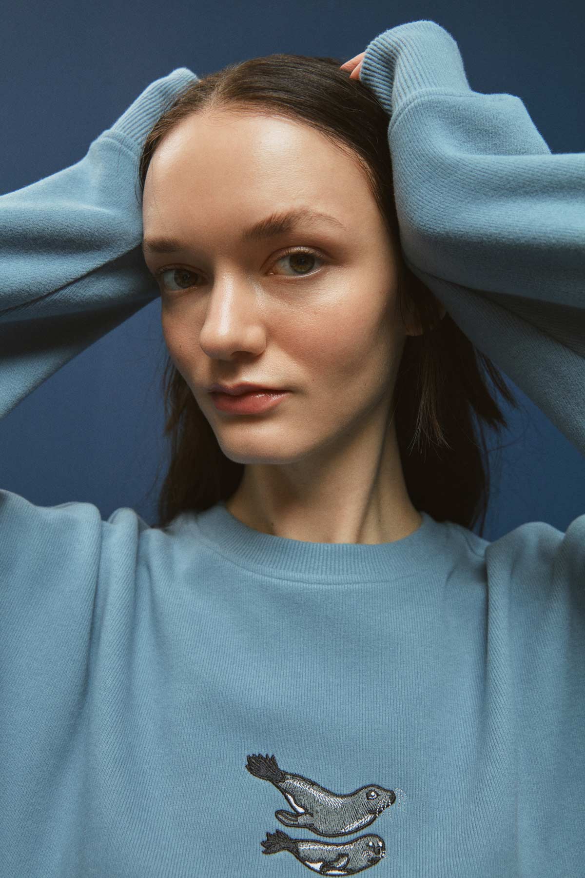 Mediterranean Monk Seal Sweatshirt - Blue