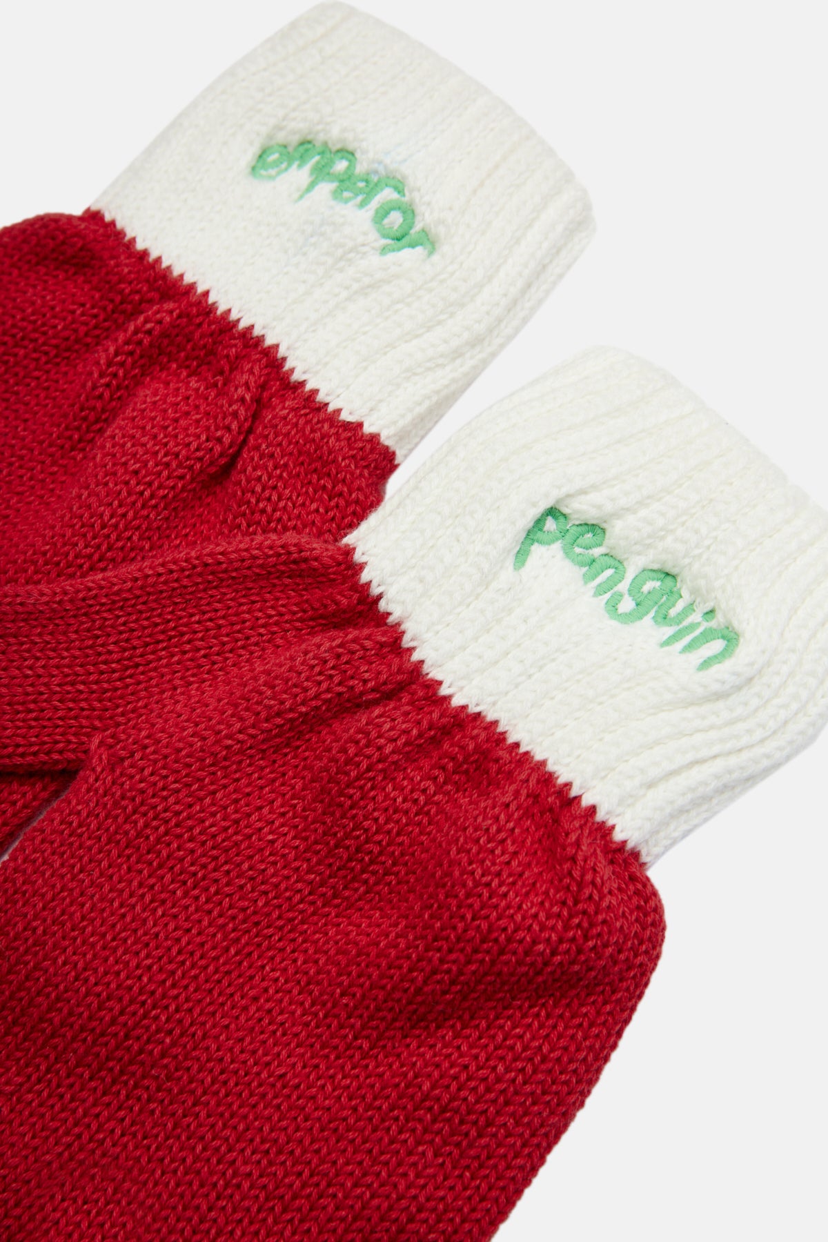 Emparor Penguin Gloves - Red
