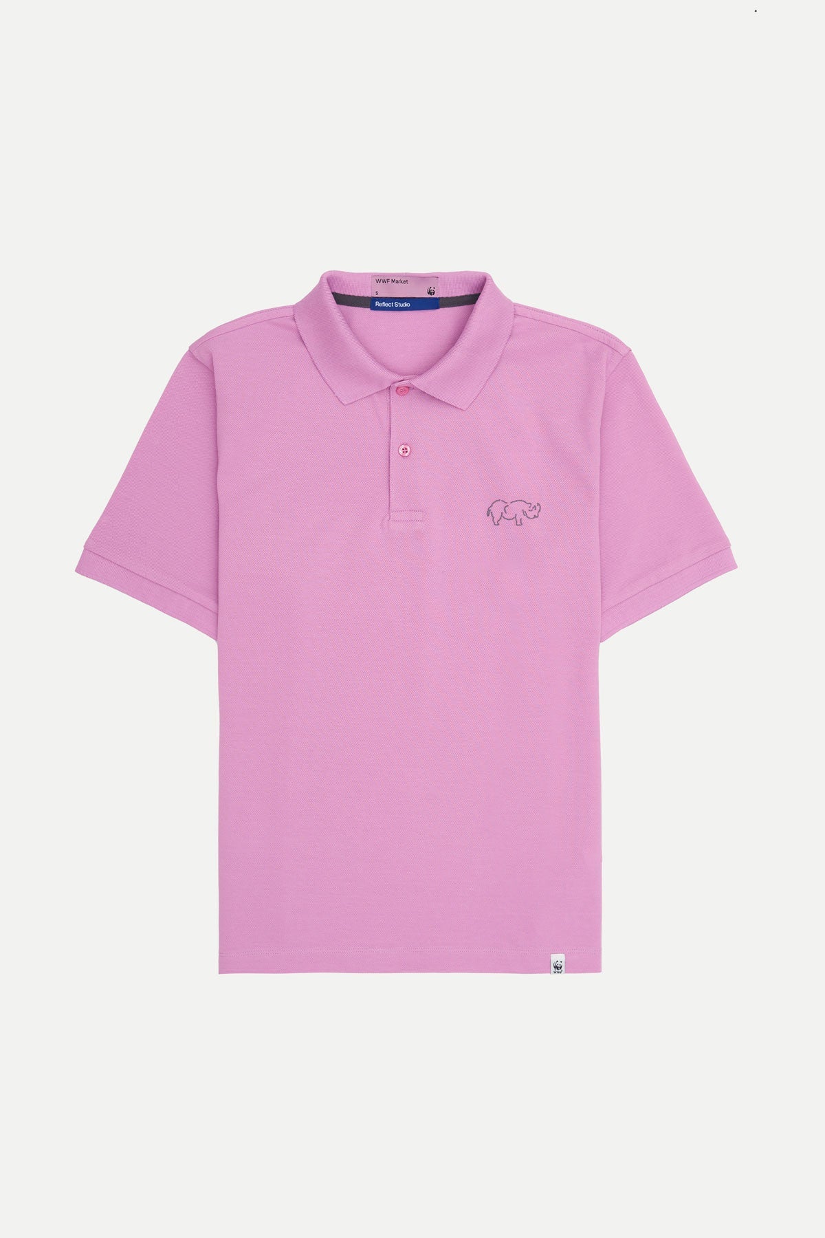 Rhino Outline Polo T-Shirt - Lilac