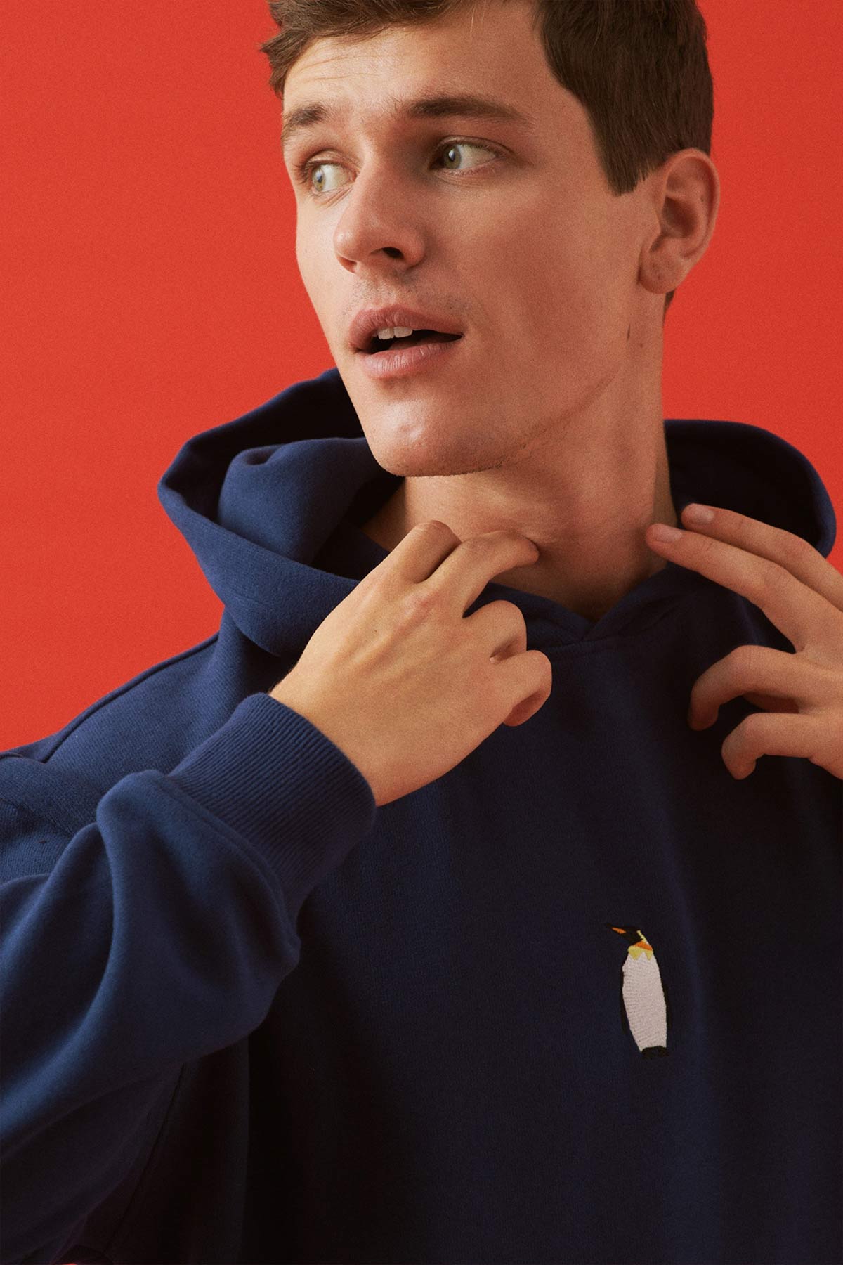 Emperor Penguin Hoodie - Indigo Blue