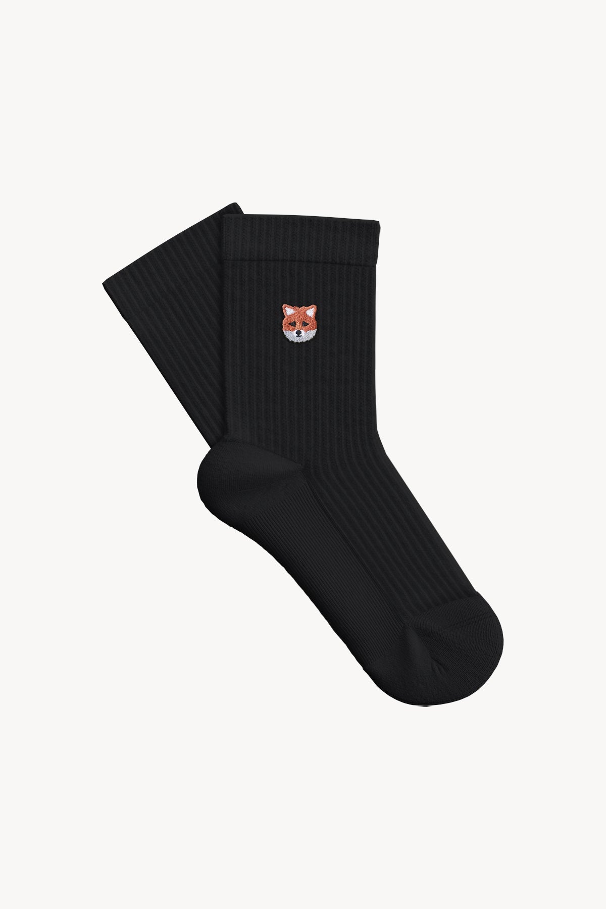 Red Fox Towel Socks - Black