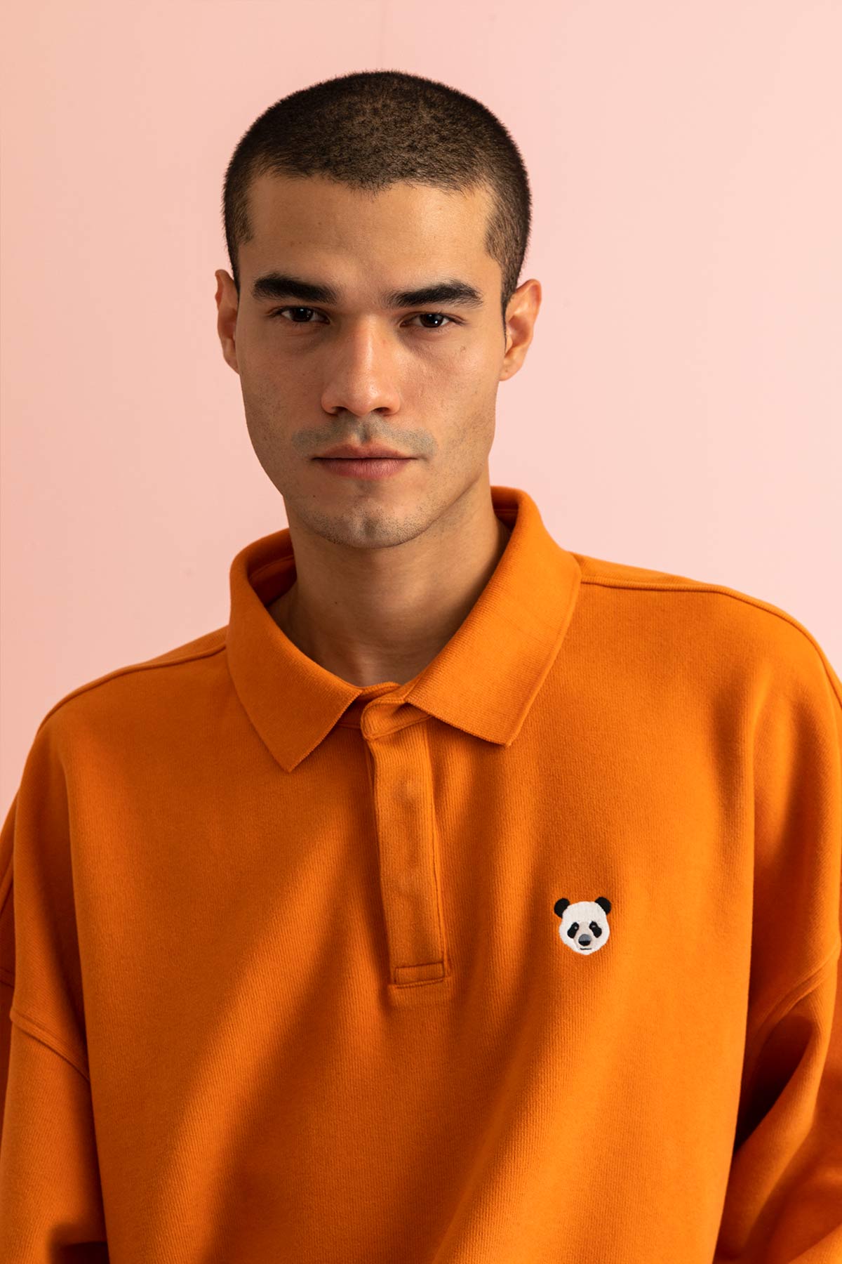 Panda Polo Sweatshirt - Orange
