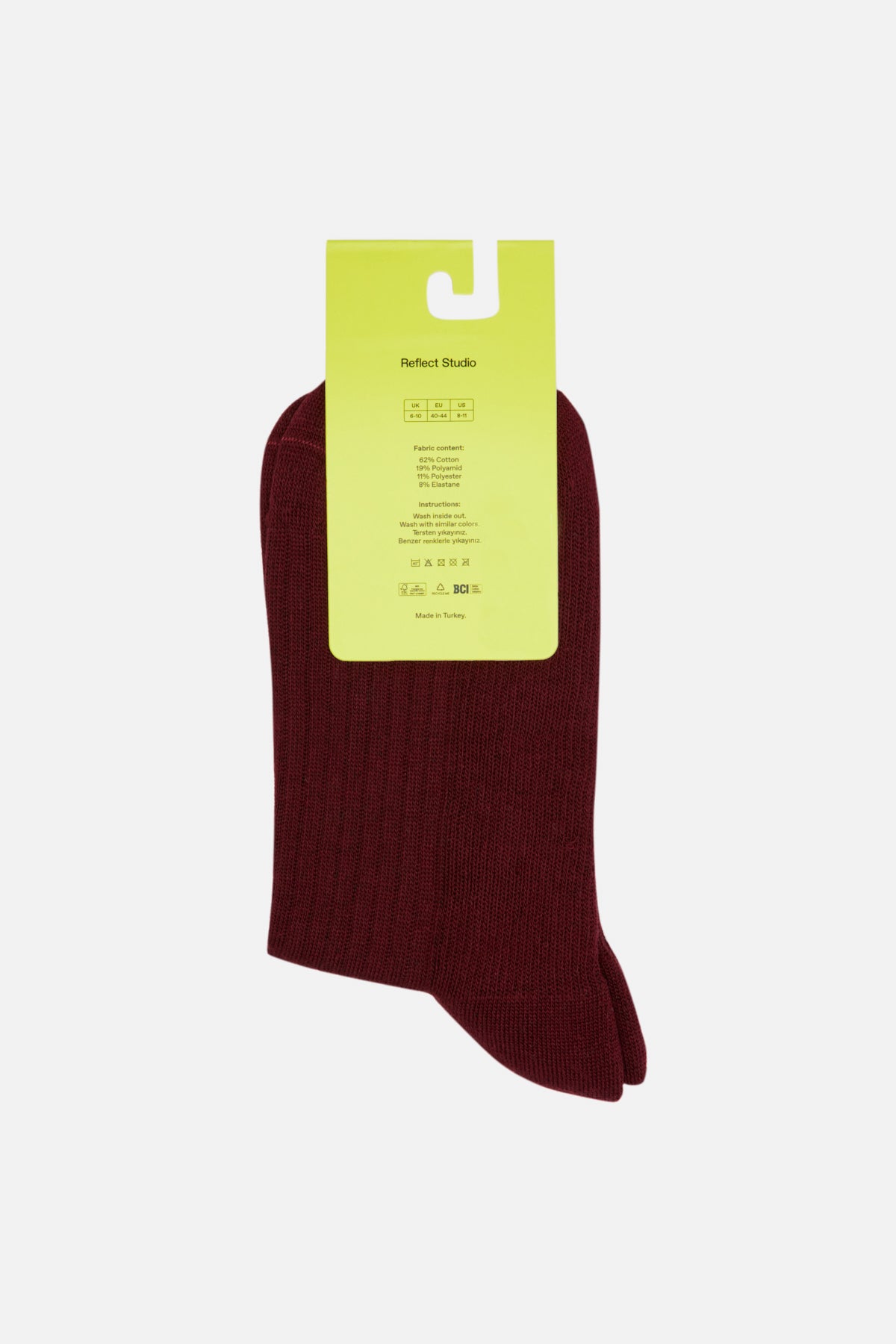 Bumble Bee Towel Socks - Burgundy