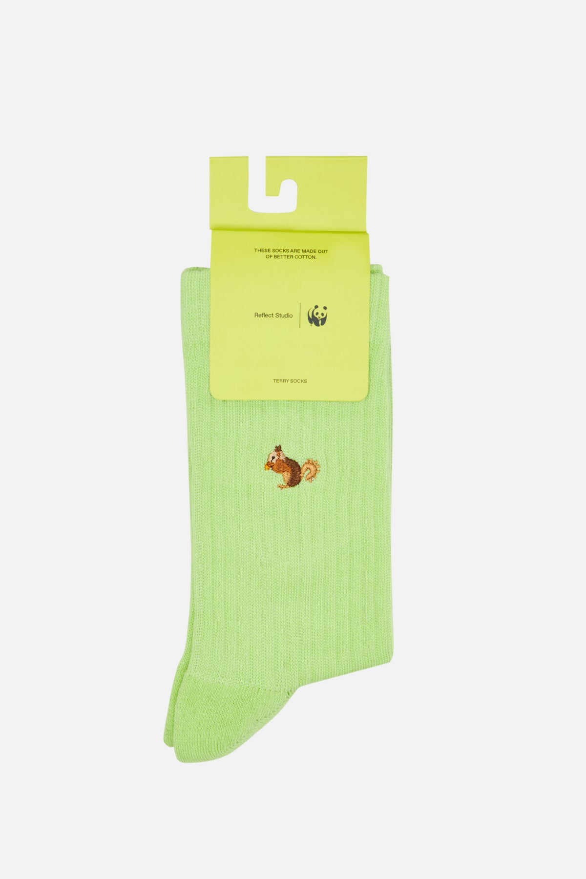 Squirrel Towel Socks - Pistachio Green