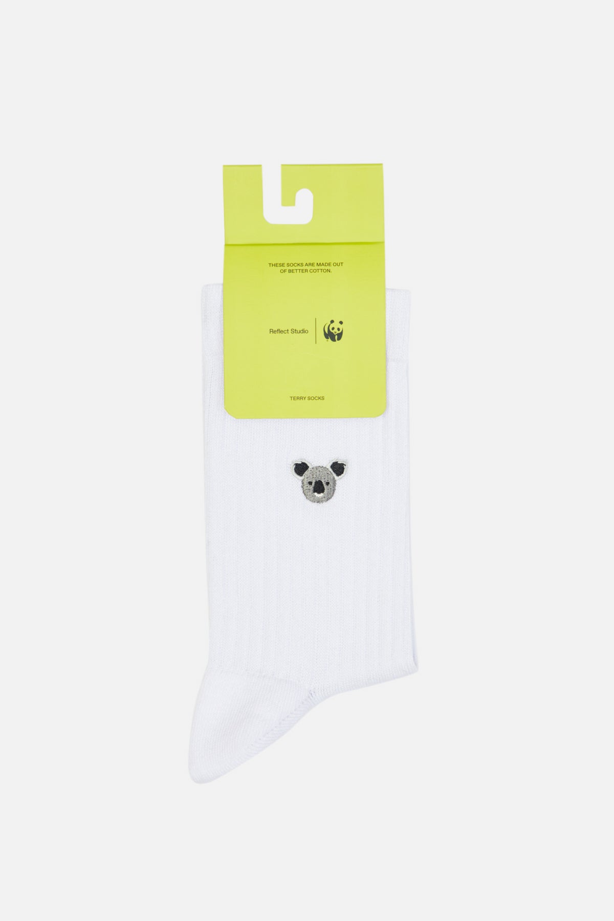 Koala Towel Socks - White