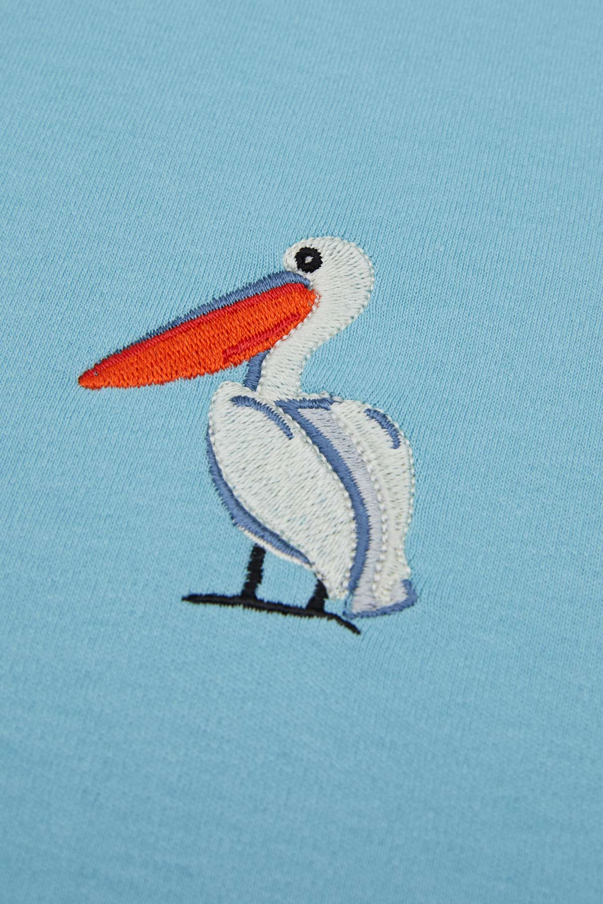 Dalmatian Pelican T-Shirt - Mint Blue